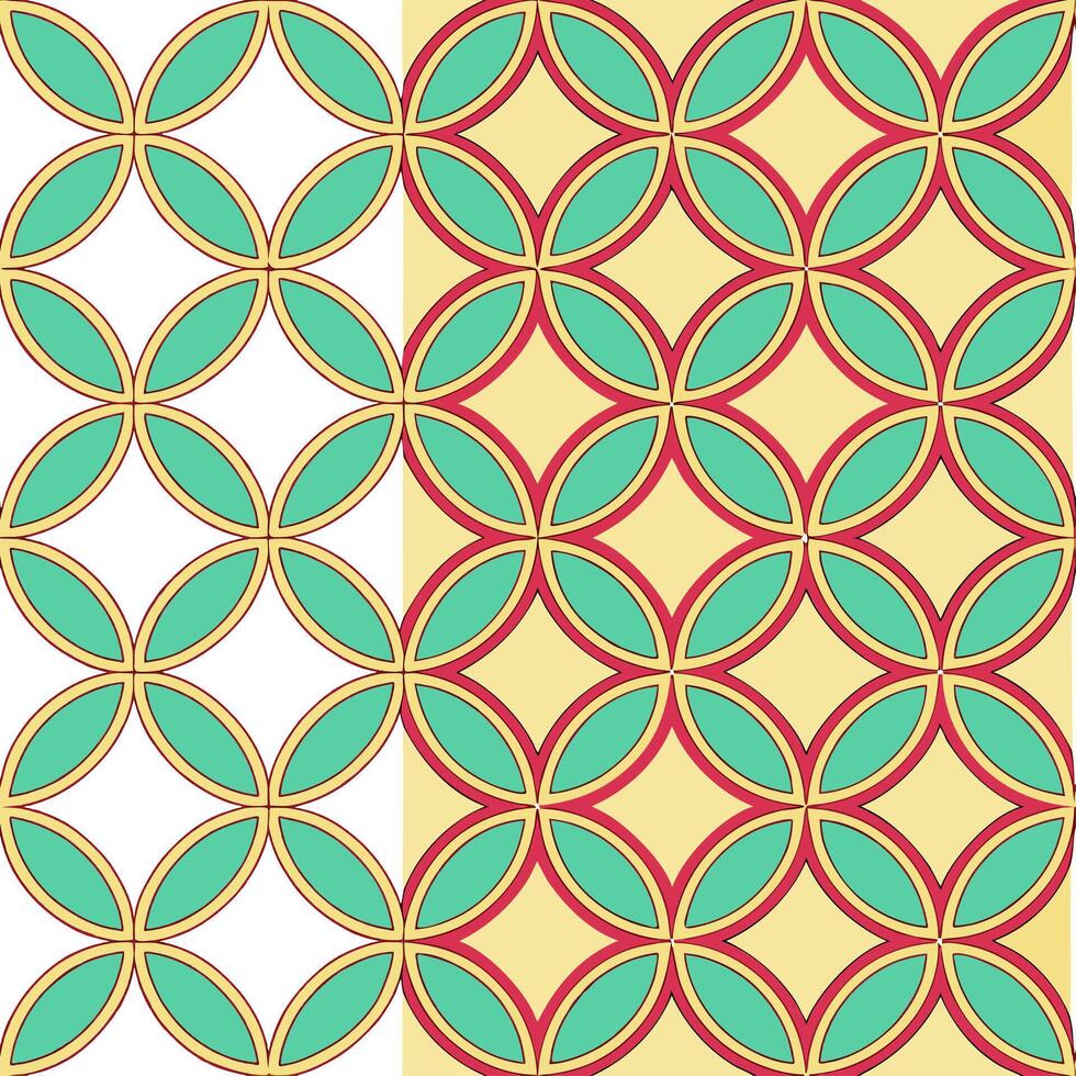 Moroccan geometric patterns and colorful tiles seamless tile pattern with vibrant accents concept as Vibrant accents highlight Moroccan geometric patterns intertwined with colorful Seamless Set vector