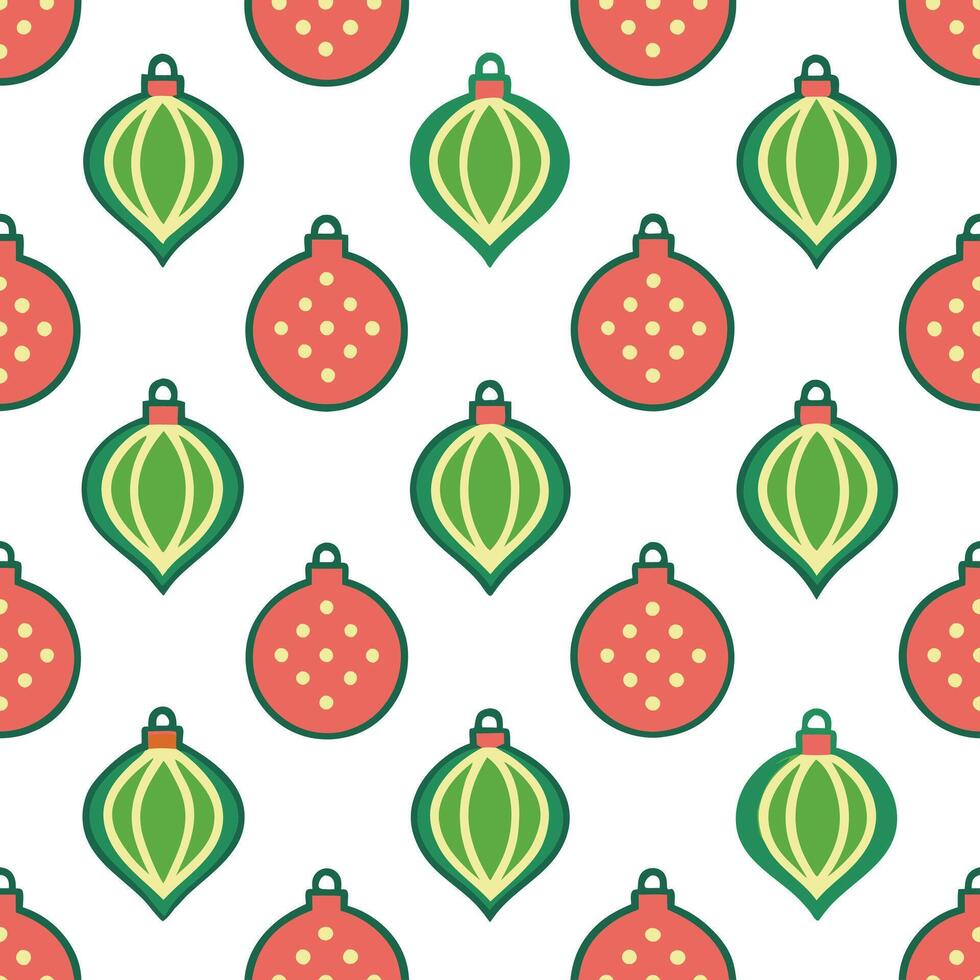 Sparkling Christmas tree ornaments seamless tile pattern with vibrant festive colors concept as Vibrant festive colors highlight sparkling Christmas tree ornaments in seamless tile Seamless Set vector