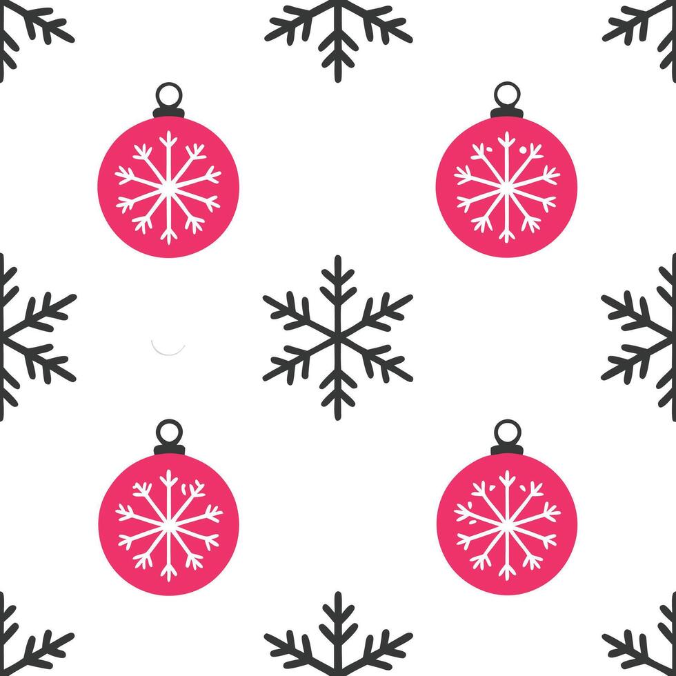 Sparkling Christmas ornaments and snowflakes seamless tile pattern with festive shimmer concept as Festive shimmer with sparkling Christmas ornaments and snowflakes create seamless Seamless Set vector