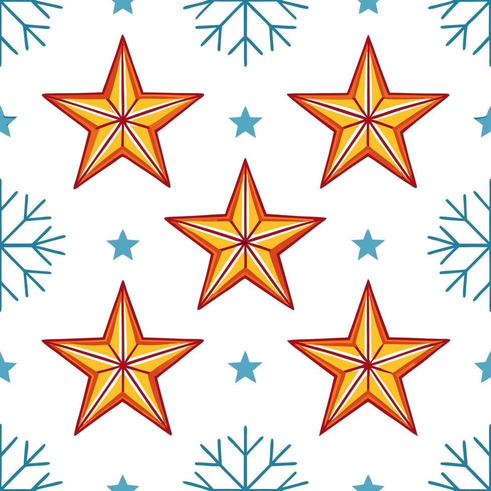 Elegant Christmas stars and snowflakes seamless tile pattern with sparkling accents concept as Sparkling accents adorn elegant Christmas stars and snowflakes in seamless tile patte Seamless Set vector