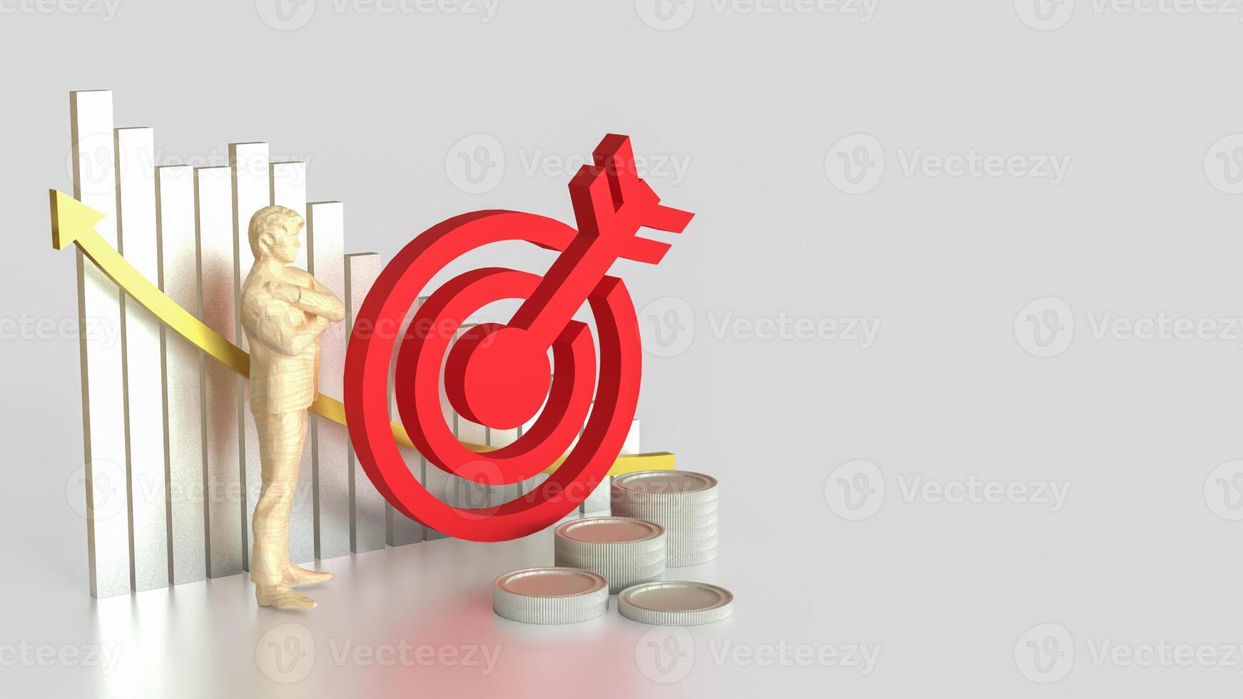 Red target for Business concept 3d Rendering . . photo