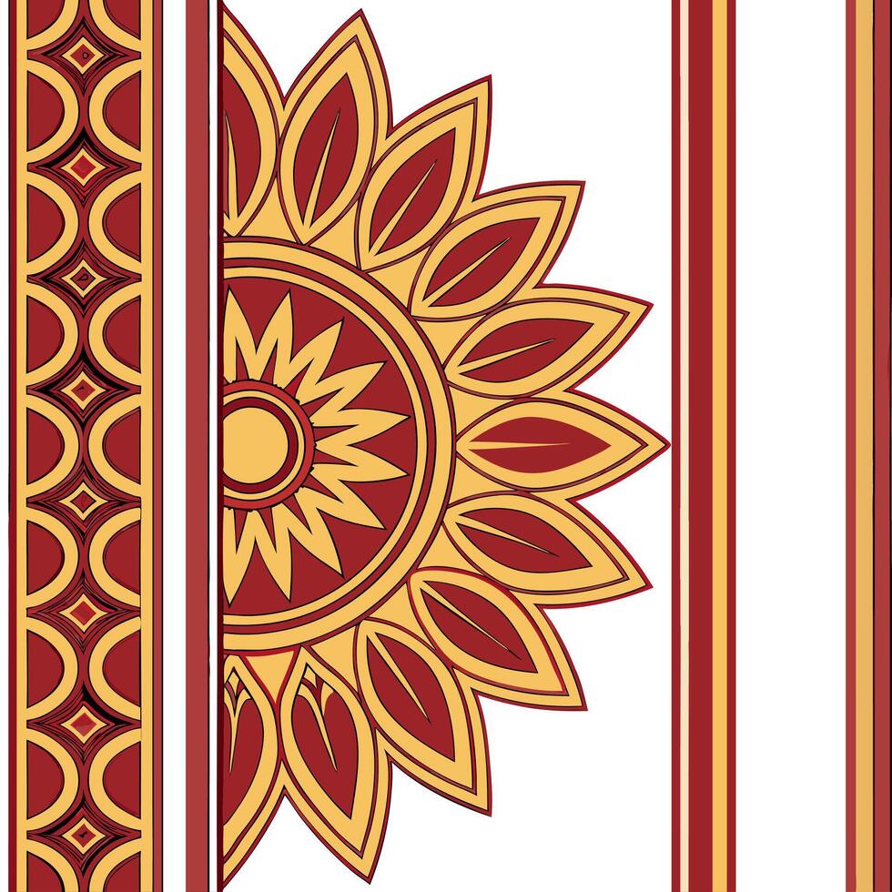 Traditional textiles and weaving patterns seamless tile pattern with rich textures and vibrant colors concept as Rich textures and vibrant colors highlight traditional textiles and Seamless Set 2 vector