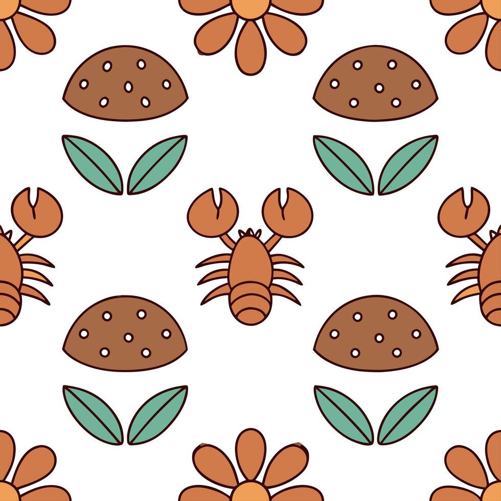 Local folklore tales and mythical creatures seamless tile pattern with vibrant and earthy tones concept as Vibrant and earthy tones highlight local folklore tales and mythical crea Seamless Set vector