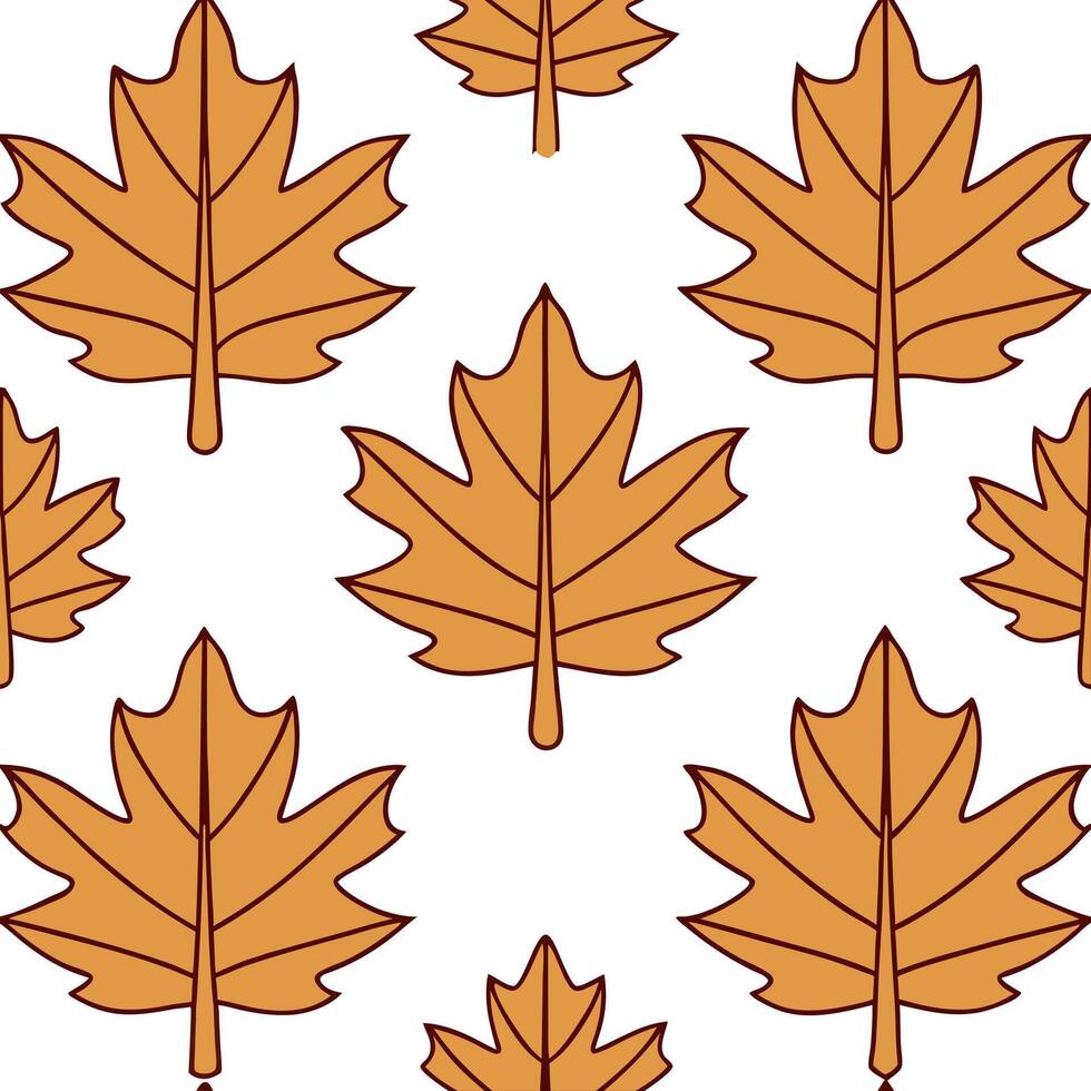 Classic autumn leaves seamless tile pattern with chestnut and oak leaves for timeless fall home decor concept as Chestnut and oak leaves arranged seamlessly in classic autumn color Seamless Set 3 vector