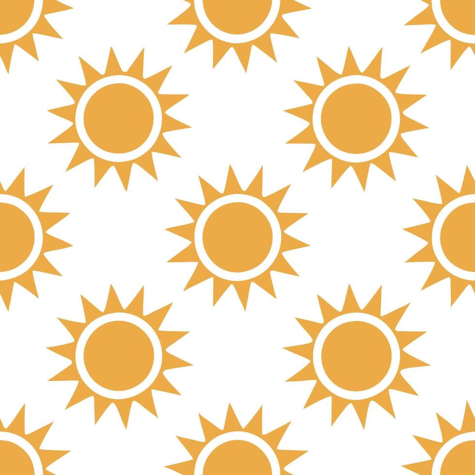 Warm summer sun seamless pattern with sun circles and golden tones for a cheerful vibe concept as Bright sun circles and golden tones arranged in a seamless pattern for a cheerful Seamless Set vector