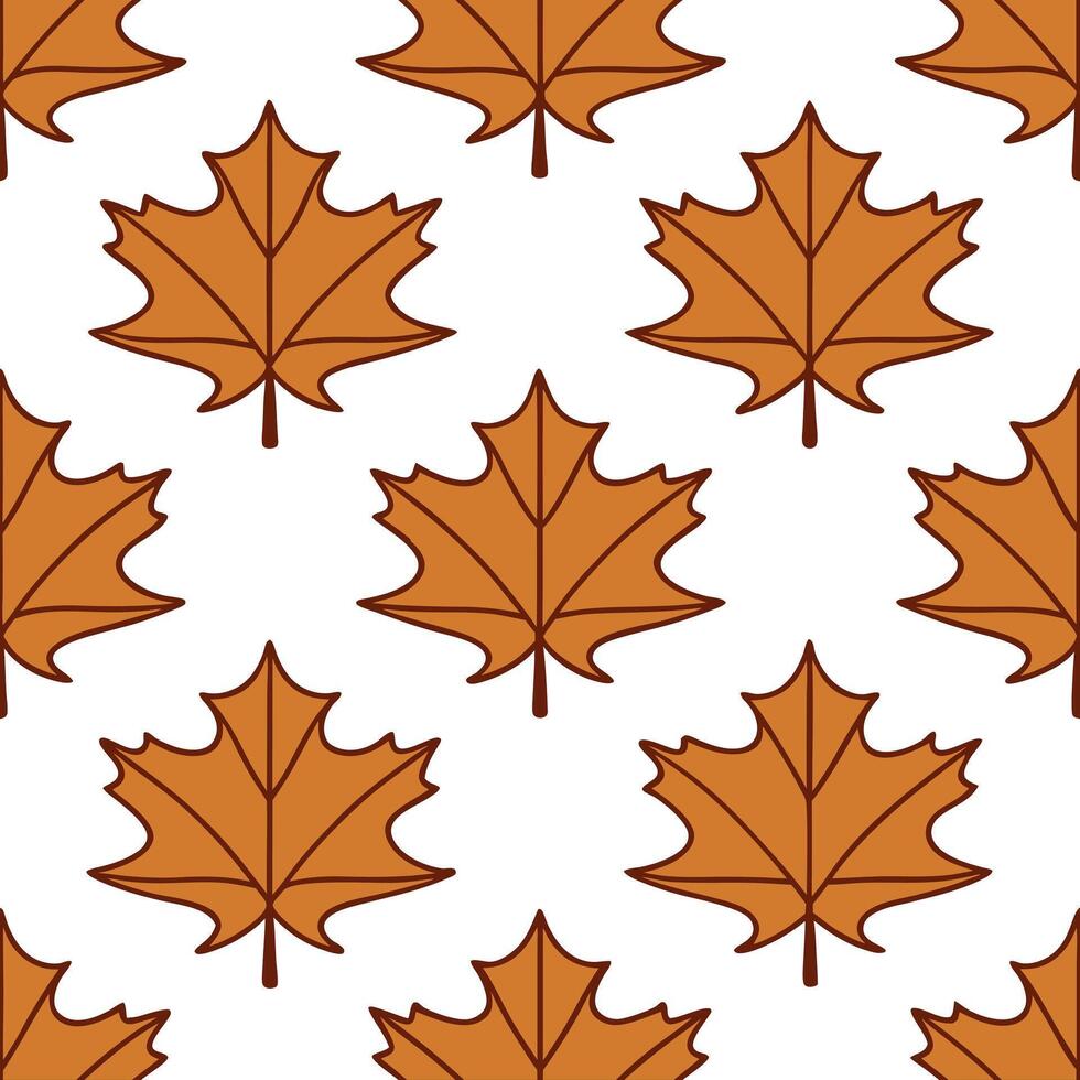 Classic autumn leaves seamless tile pattern with chestnut and oak leaves for timeless fall home decor concept as Chestnut and oak leaves arranged seamlessly in classic autumn color Seamless Set 2 vector