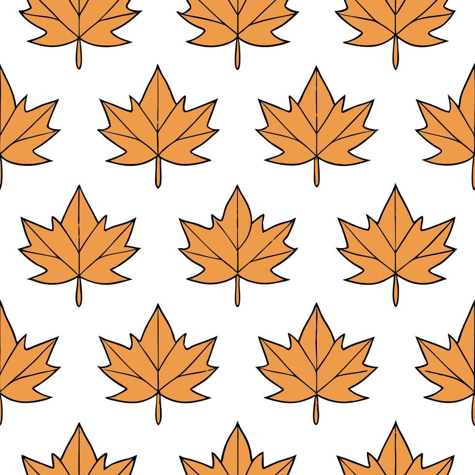 Warm autumn leaves seamless tile pattern with maple and chestnut leaves for cozy fall spaces concept as Maple and chestnut leaves arranged seamlessly in warm tones for creating coz Seamless Set 2 vector