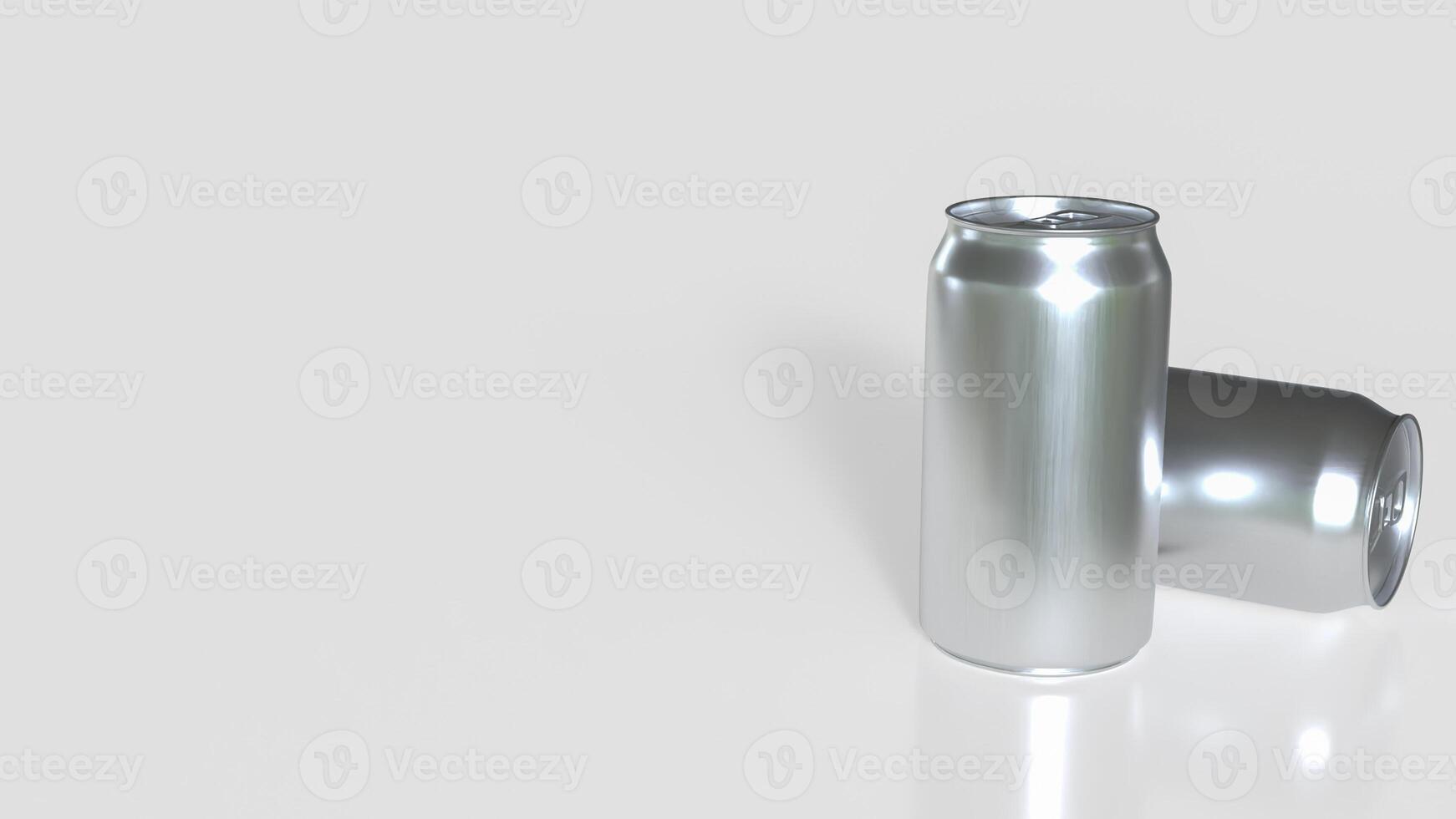 The Aluminium can for food or drink concept 3d Rendering. photo