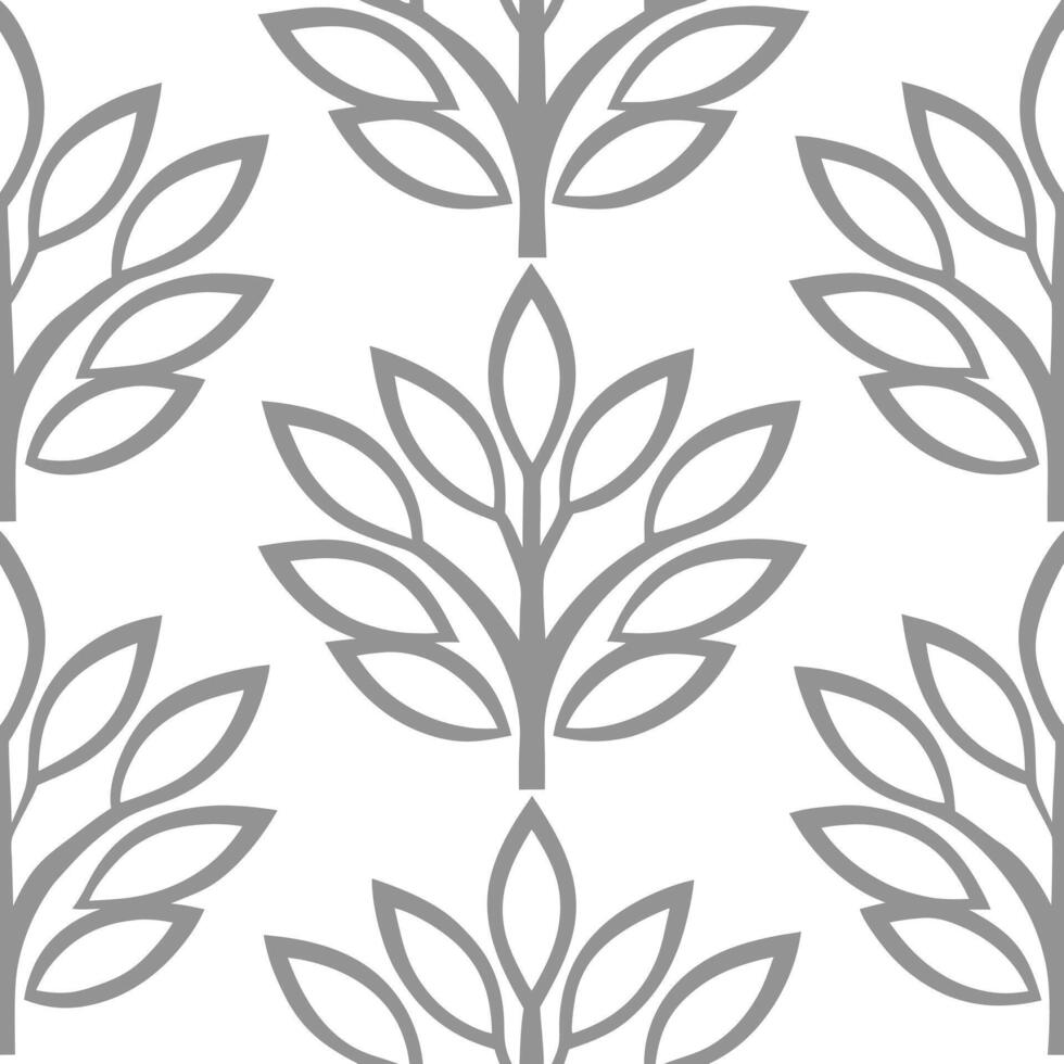 Elegant winter trees seamless tile pattern with frosted branches and silver leaves for sophisticated decor concept as Frosted branches and silver leaves arranged seamlessly to crea Seamless Set vector
