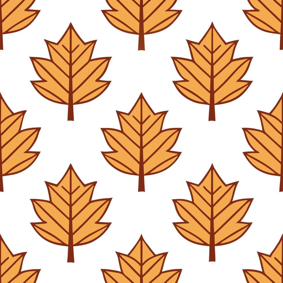Warm autumn trees seamless tile pattern with chestnut and birch trees for cozy fall home decor concept as Chestnut and birch trees arranged seamlessly in warm tones to create cozy Seamless Set vector