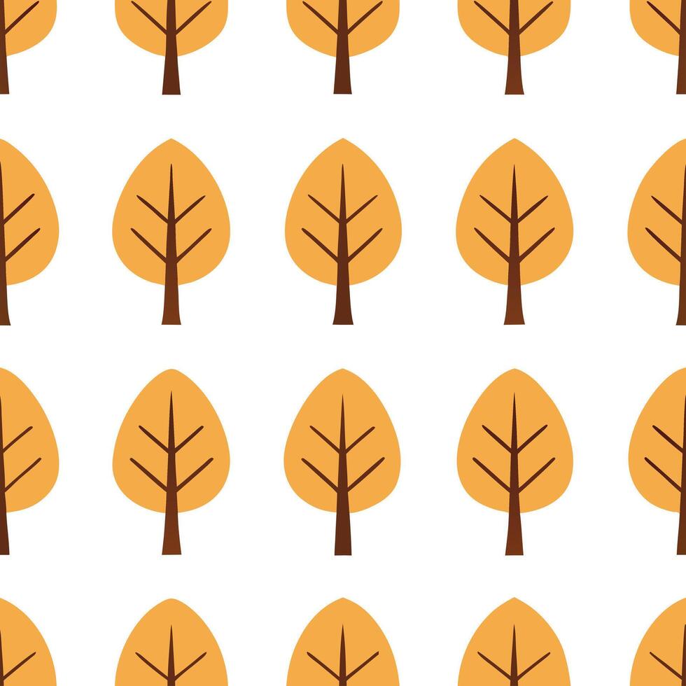 Cozy autumn trees seamless tile pattern with oak and fir trees for inviting fall home decor concept as Oak and fir trees arranged seamlessly in warm tones to create cozy and inviti Seamless Set vector