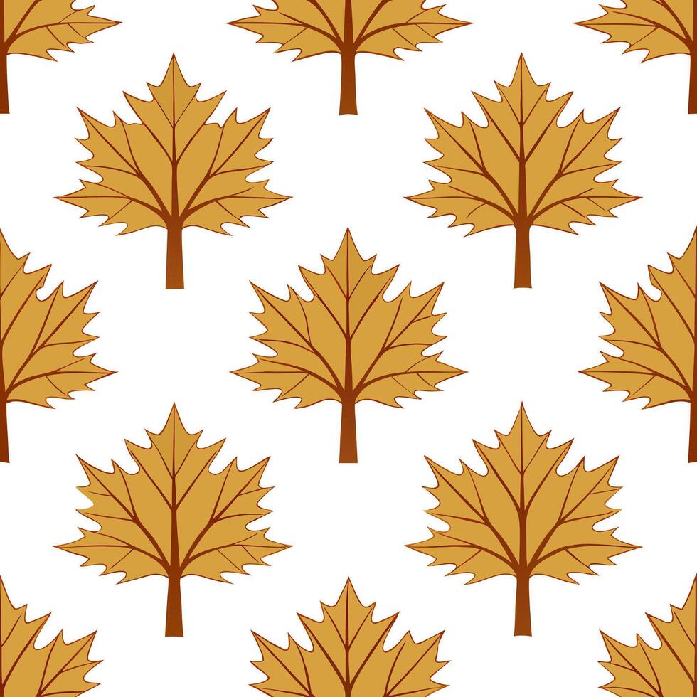 Elegant autumn trees seamless tile pattern with sycamore and walnut trees for sophisticated fall decor concept as Sycamore and walnut trees arranged seamlessly to create elegant an Seamless Set vector