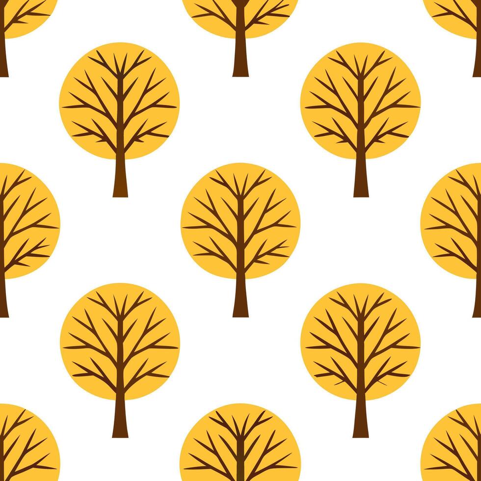 Autumn trees seamless tile pattern with golden elms and amber maples for warm fall aesthetics concept as Golden elms and amber maples arranged seamlessly to create warm and invitin Seamless Set vector