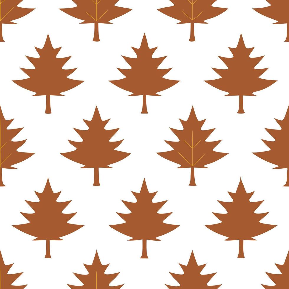 Classic autumn trees seamless tile pattern with maple and pine trees for timeless fall decor concept as Maple and pine trees arranged seamlessly in classic autumn colors for timele Seamless Set vector