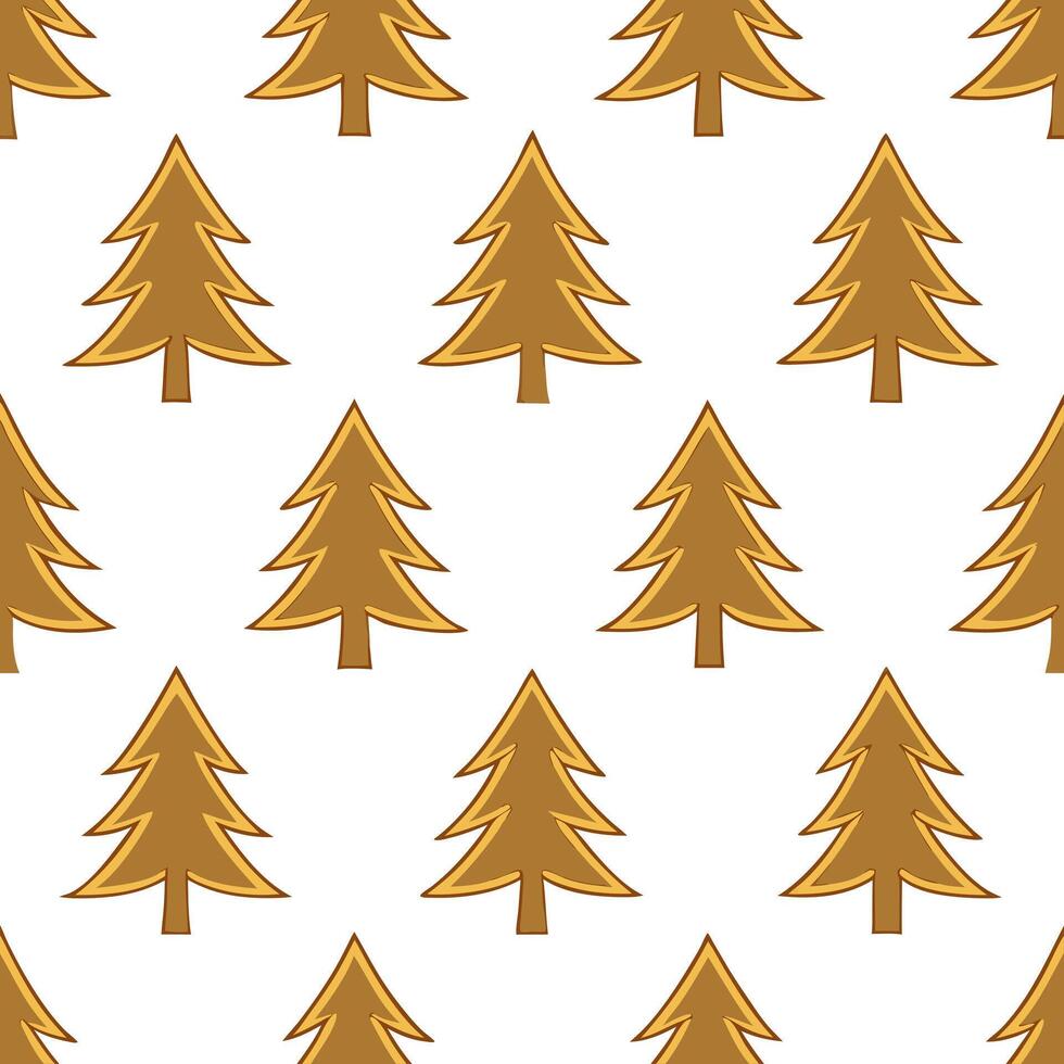 Rustic autumn trees seamless tile pattern with pine and maple trees for country style fall decor concept as Pine and maple trees arranged seamlessly to create rustic and country st Seamless Set vector