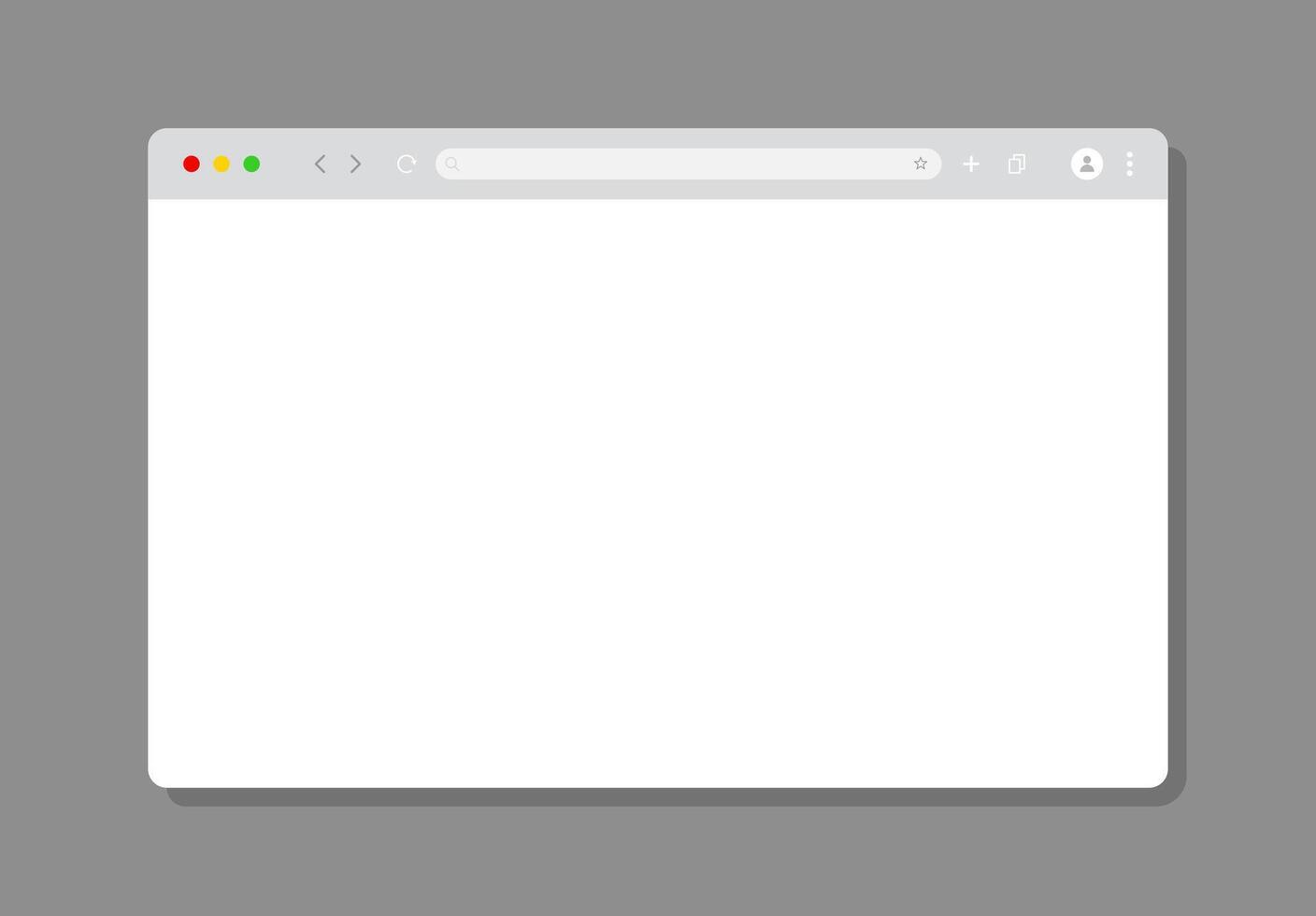 Web Browser User Interface Blank Mockup Template vector