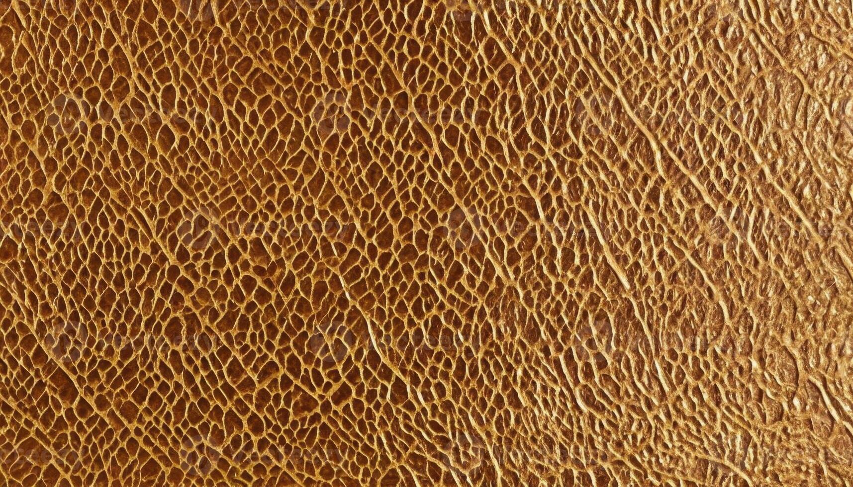 Textured gold leather surface pattern close-up abstract design photo