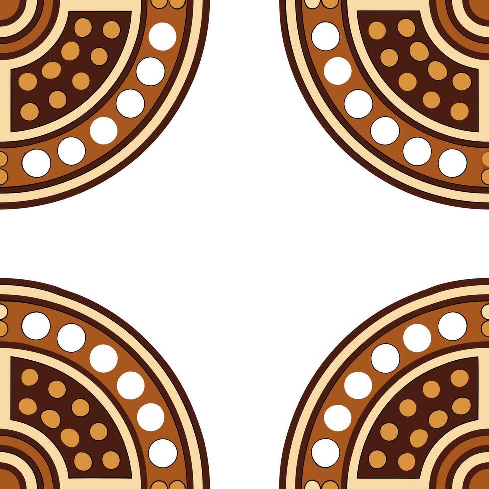 Aboriginal Dot Art seamless tile pattern with earthy tones and traditional motifs for authentic decor concept as Earthy toned Aboriginal dot art patterns arranged seamlessly for au Seamless Set vector