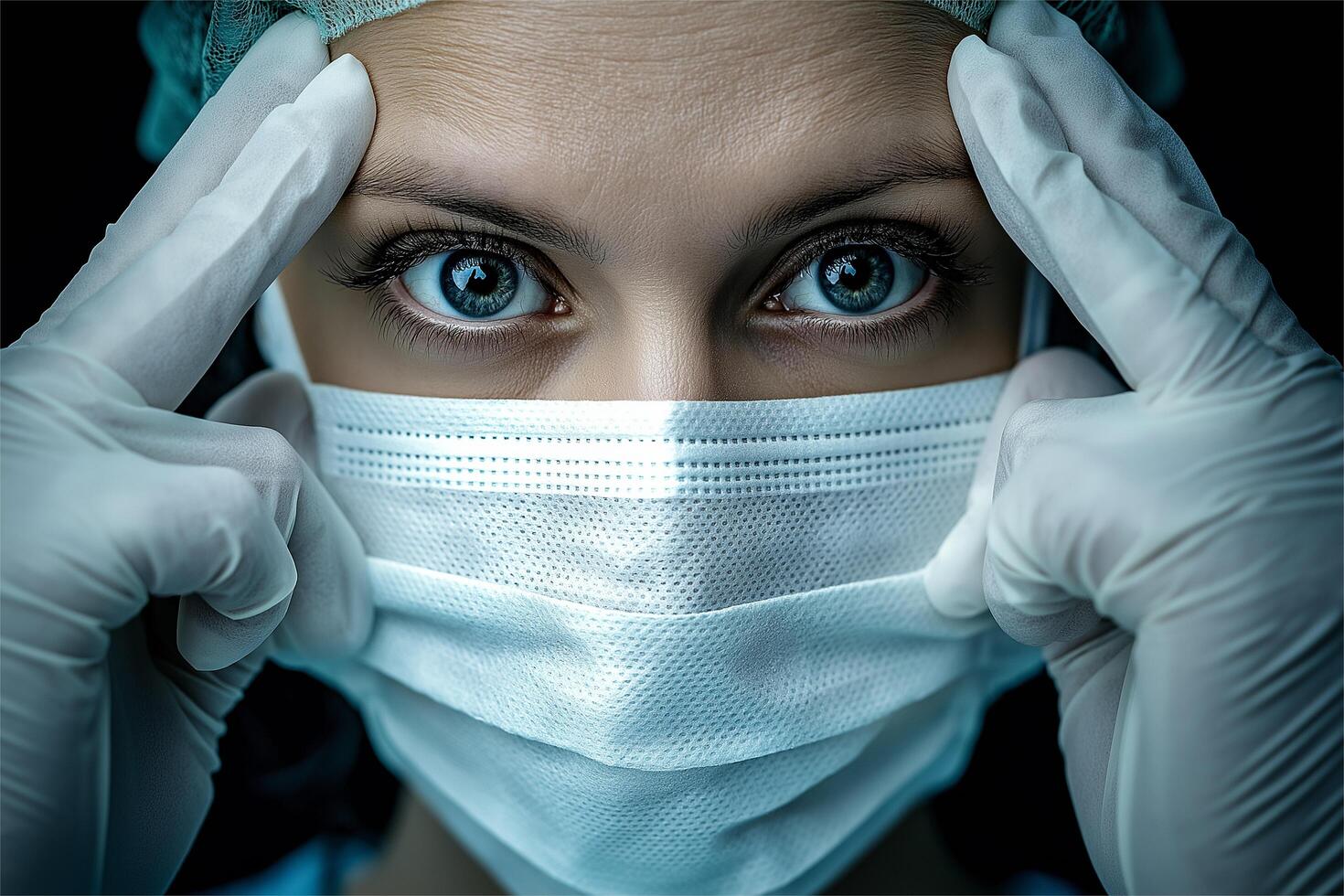 Surgeon wearing medical gloves and a surgical mask HD Background, Luxury hd wallpaper Image, Popular high resolution Desktop Background photo