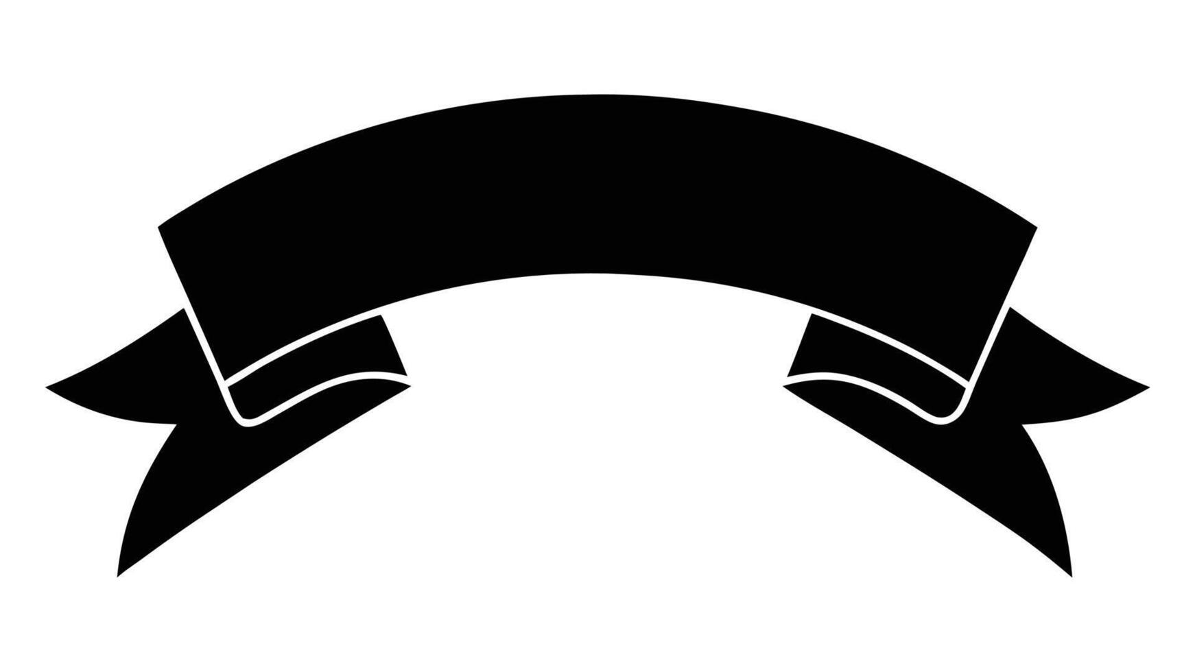 illustration of a black banner ribbon vector