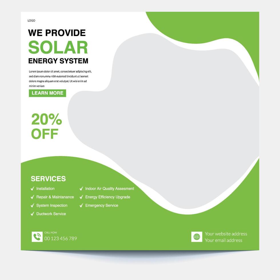 Promote Solar Power with Ready to Use Templates vector