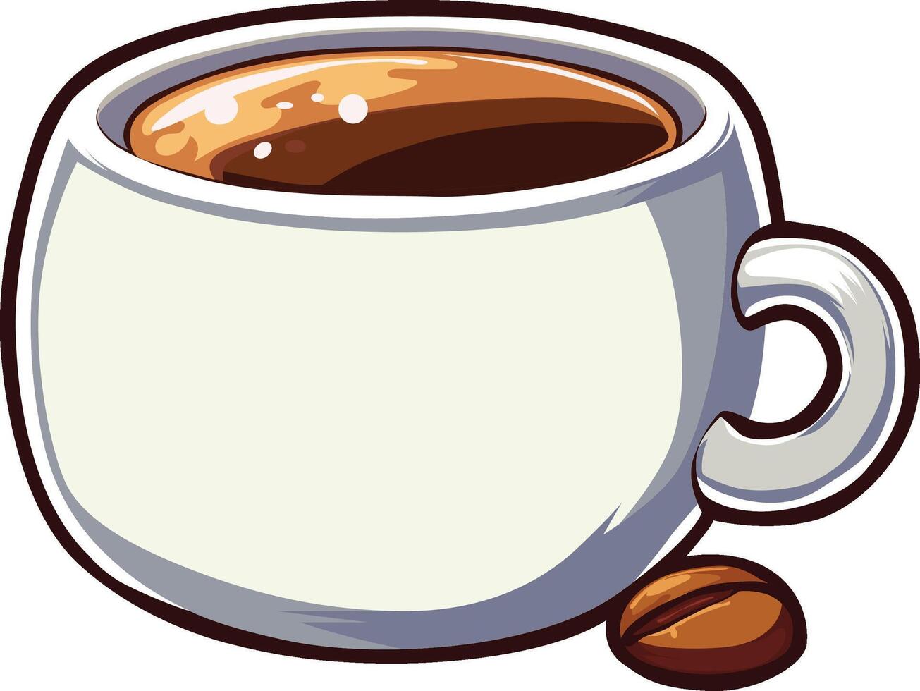 cup of coffee with bean vector