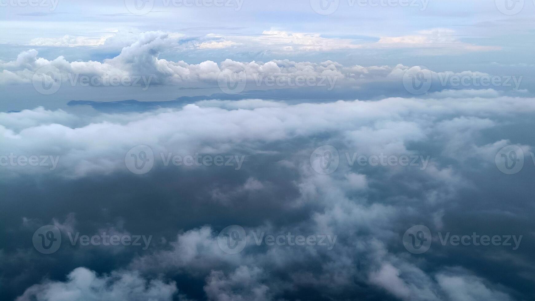 3 View of the island and sea from the airplane window photo