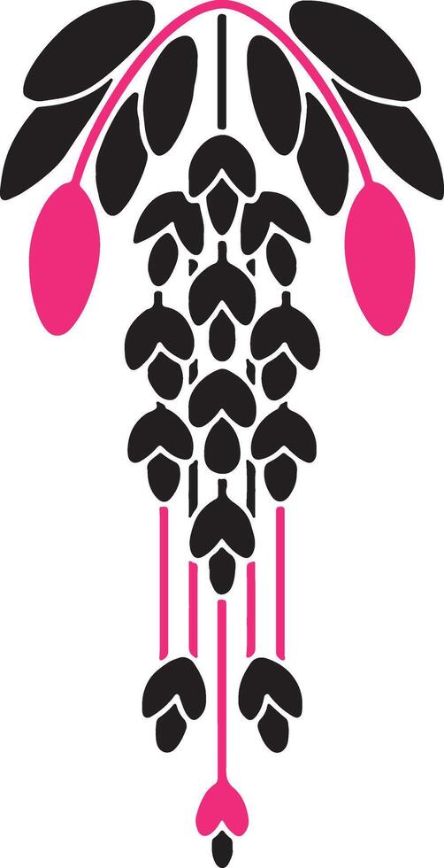 Traditional flower motif illustrations. Beautiful hand drawn floral motifs image vector