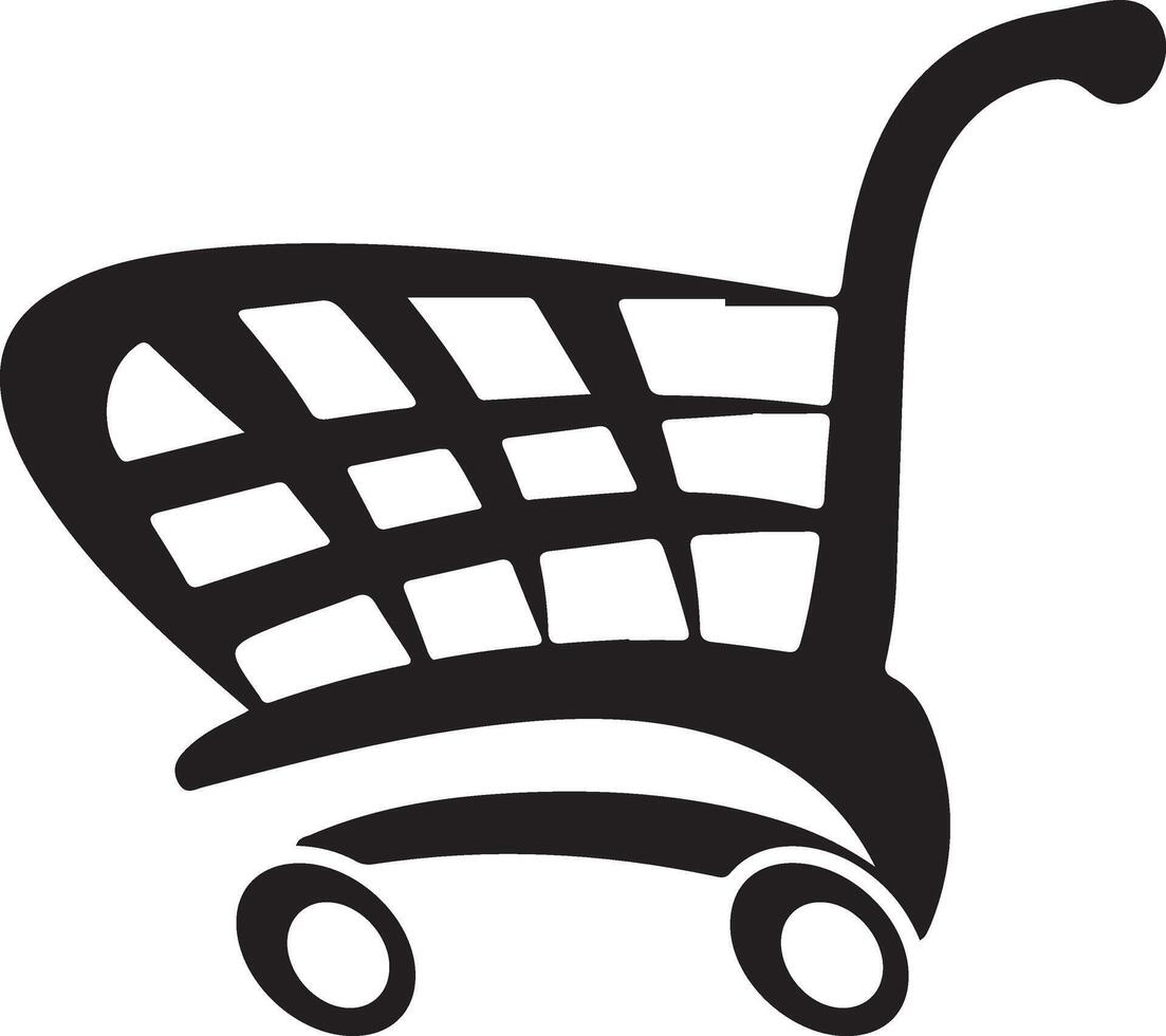 shopping cart in 3d render realistic vector