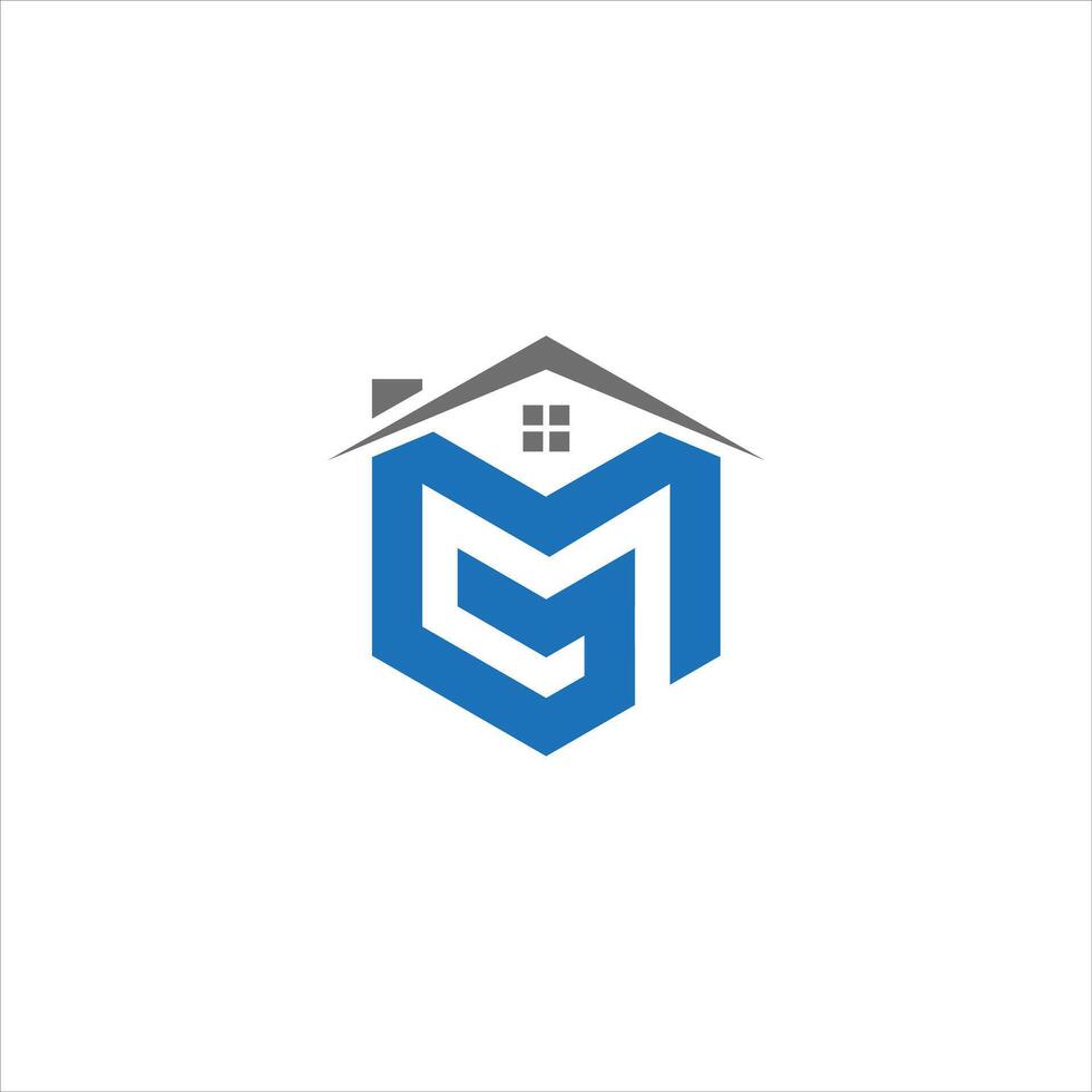 GM Letter monogram Initial Logo Design Template Illustration. GM elegant and Professional icon design vector