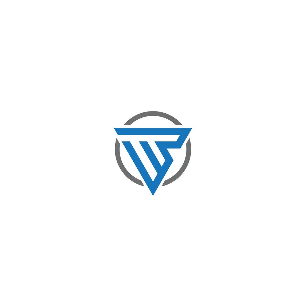 WP Letter monogram Logo Design Template Illustration. WP elegant and Professional icon design vector