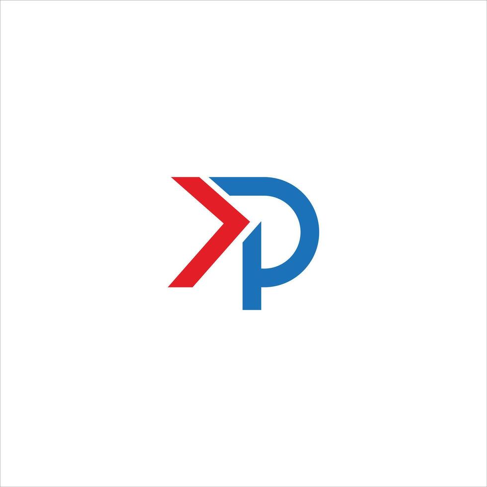 KP Letter monogram Initial Logo Design Template Illustration. KP elegant and Professional icon design vector
