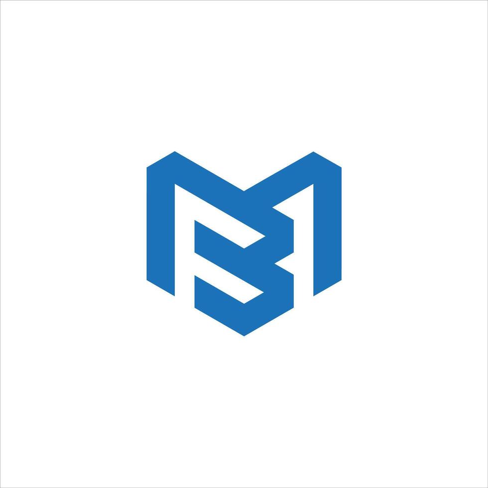 MB BM Letter monogram Initial Logo Design Template Illustration. MB BM elegant and Professional icon design vector