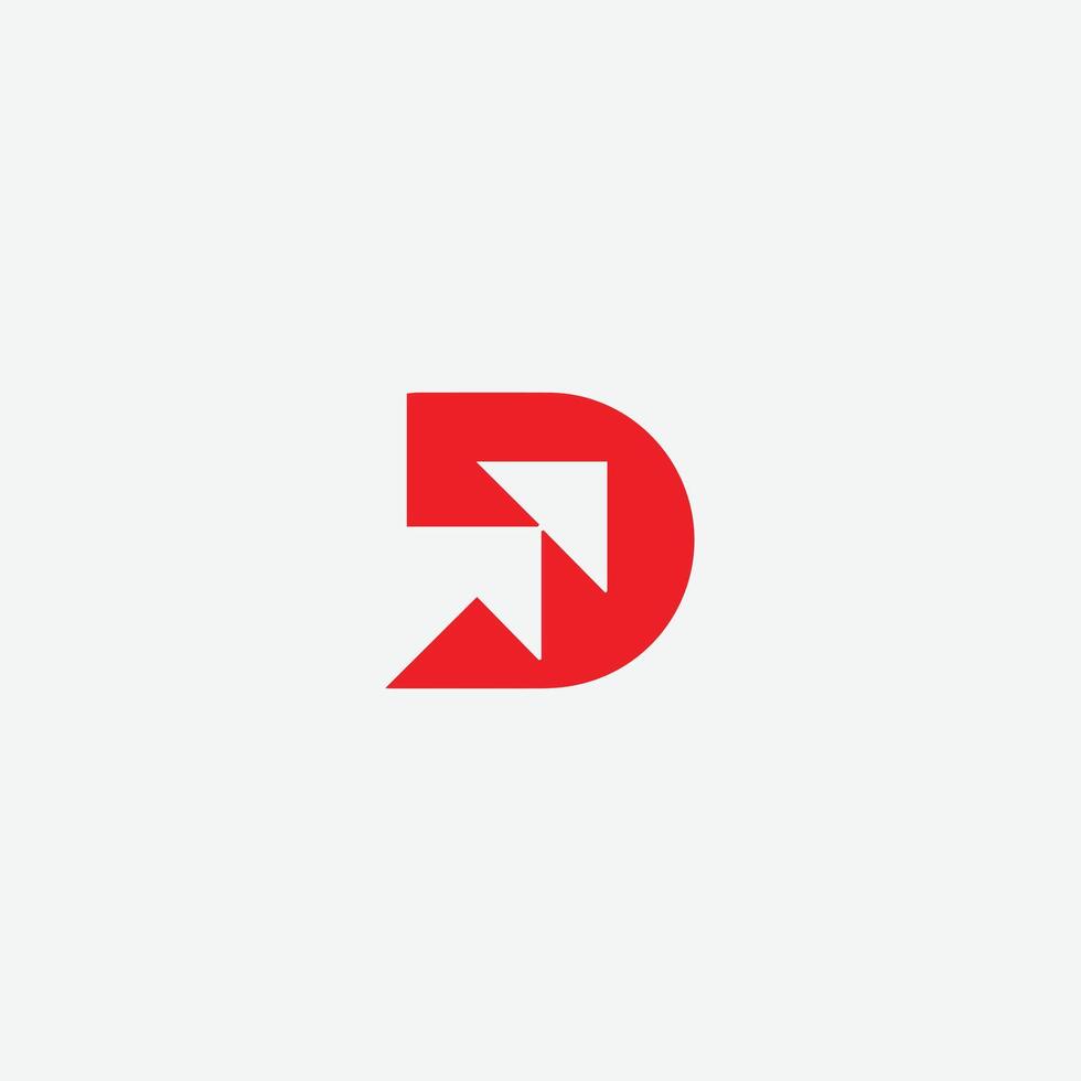 D Letter monogram Initial Logo Design Template Illustration. D elegant and Professional icon design vector