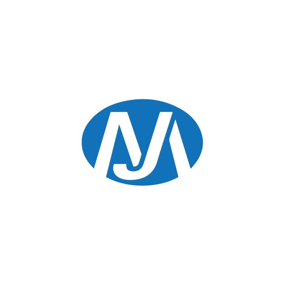 JM MJ Letter monogram Initial Logo Design Template Illustration. JM MJ elegant and Professional design vector