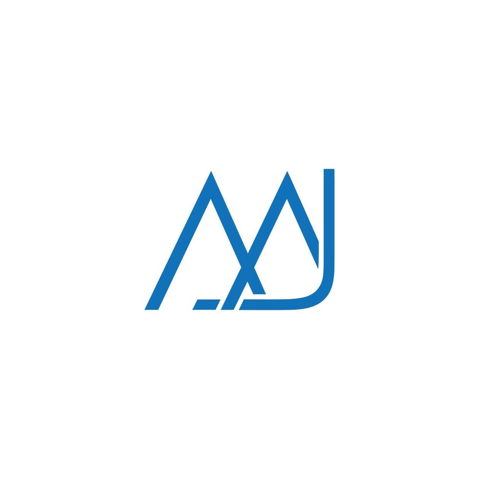 JM MJ Letter Initial Logo Design Template Illustration. JM MJ elegant and Professional icon design vector