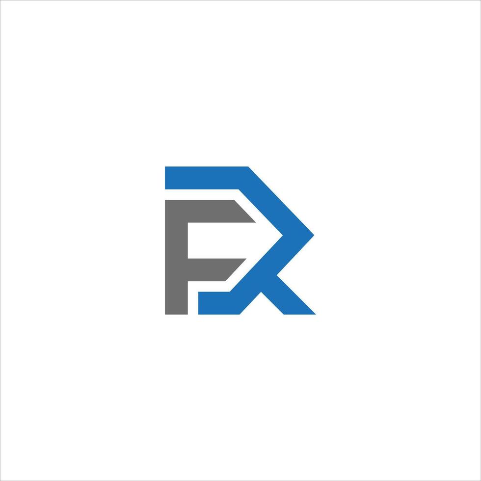 FR RF Letter monogram Initial Logo Design Template Illustration. FR RF elegant and Professional icon design vector