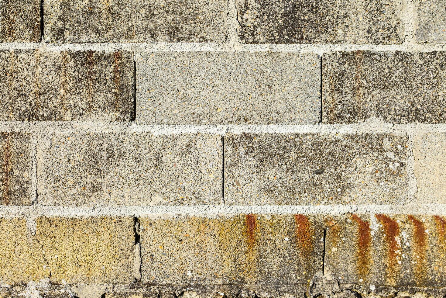 close up view of a wall made of cement blocks, background with construction concept texture photo