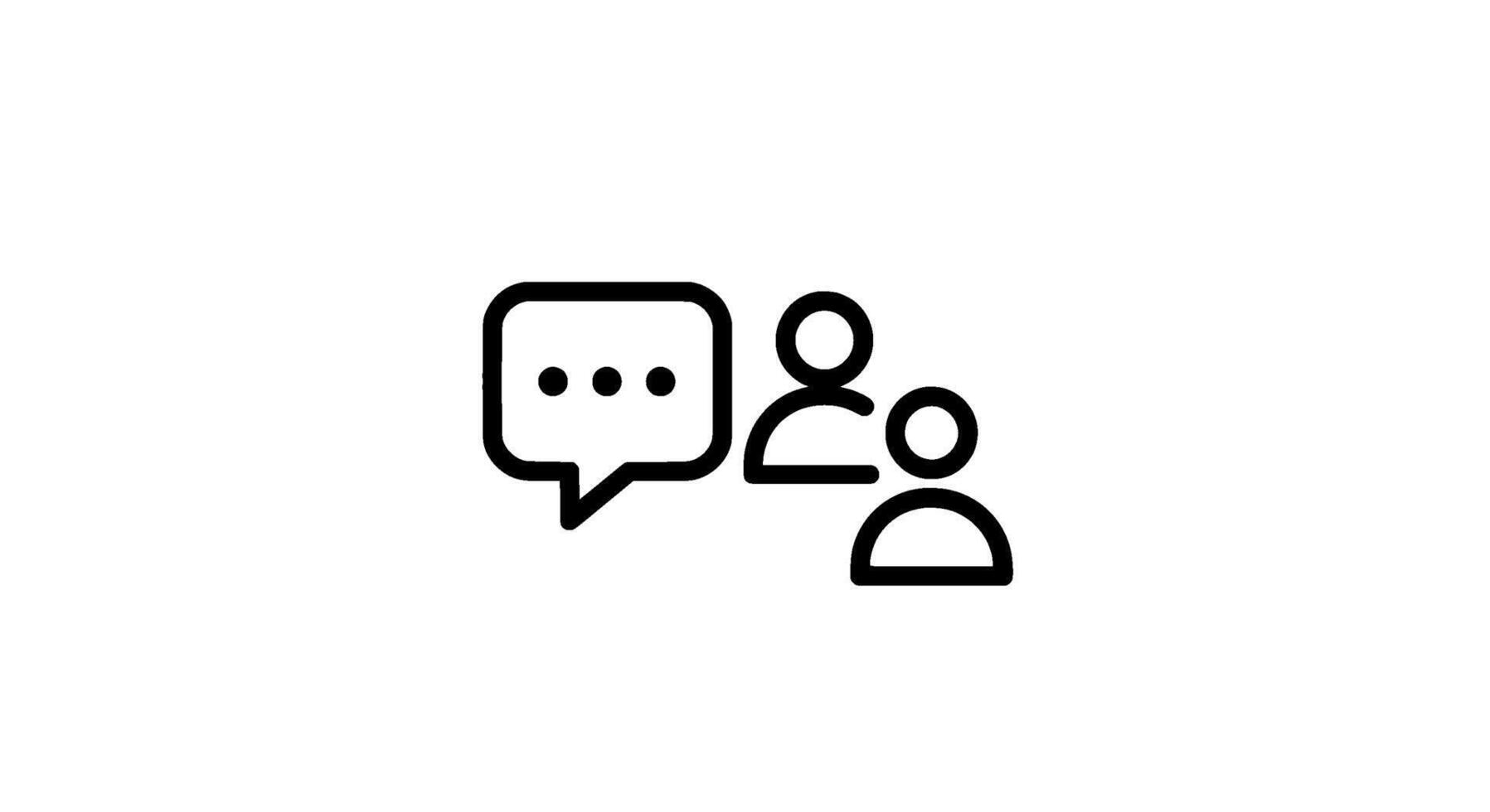 Group Chat Icon Minimalist Communication Symbol 60845389 Vector Art at ...