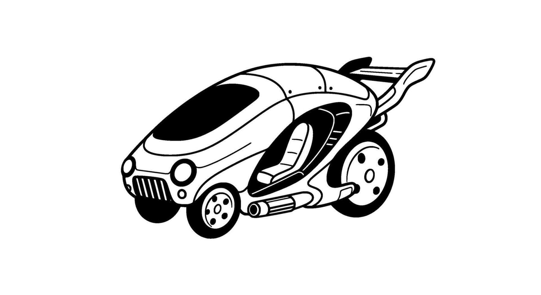 Futuristic SingleSeater Vehicle Design vector