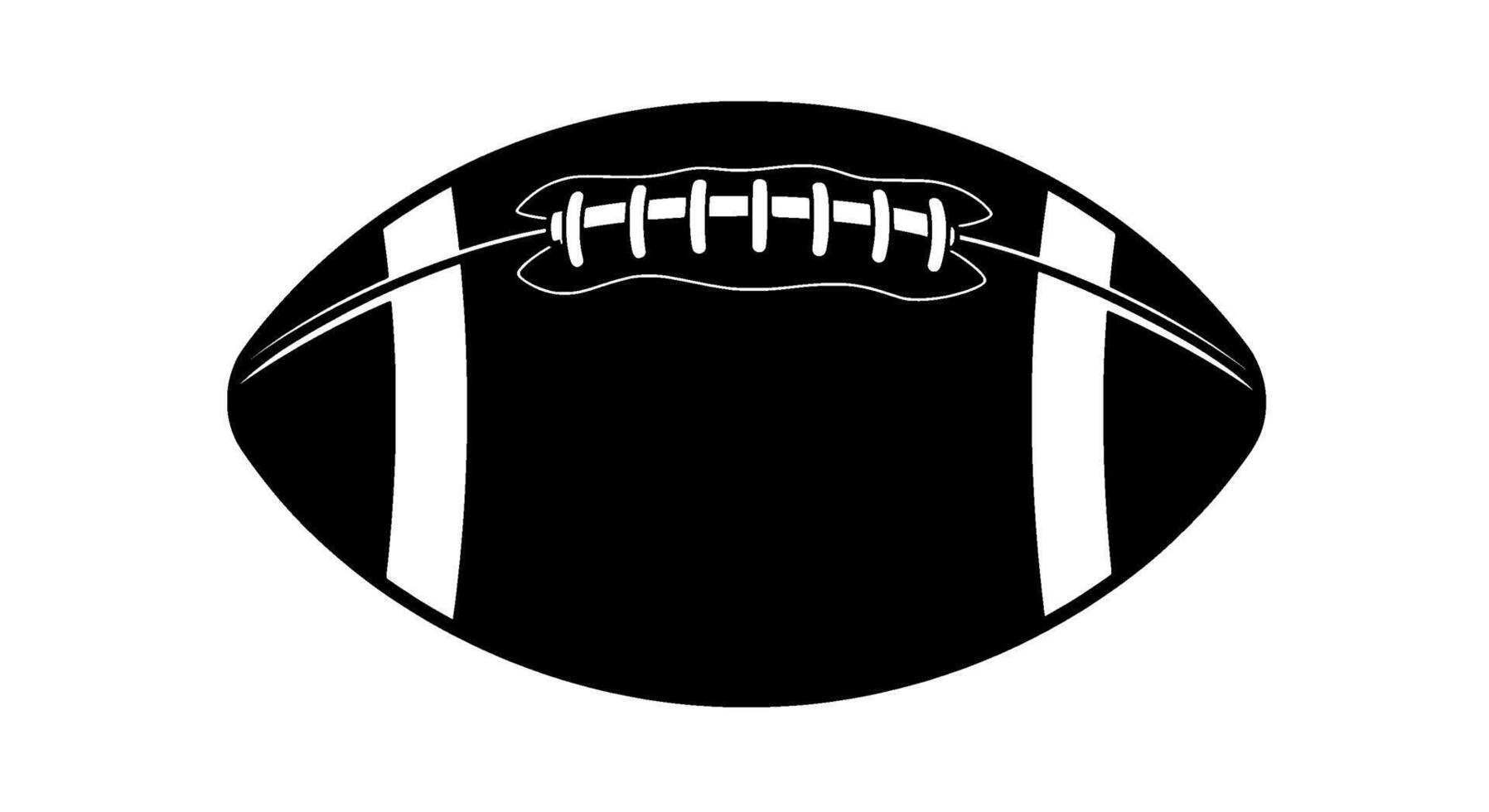American Football Icon Monochrome Style vector