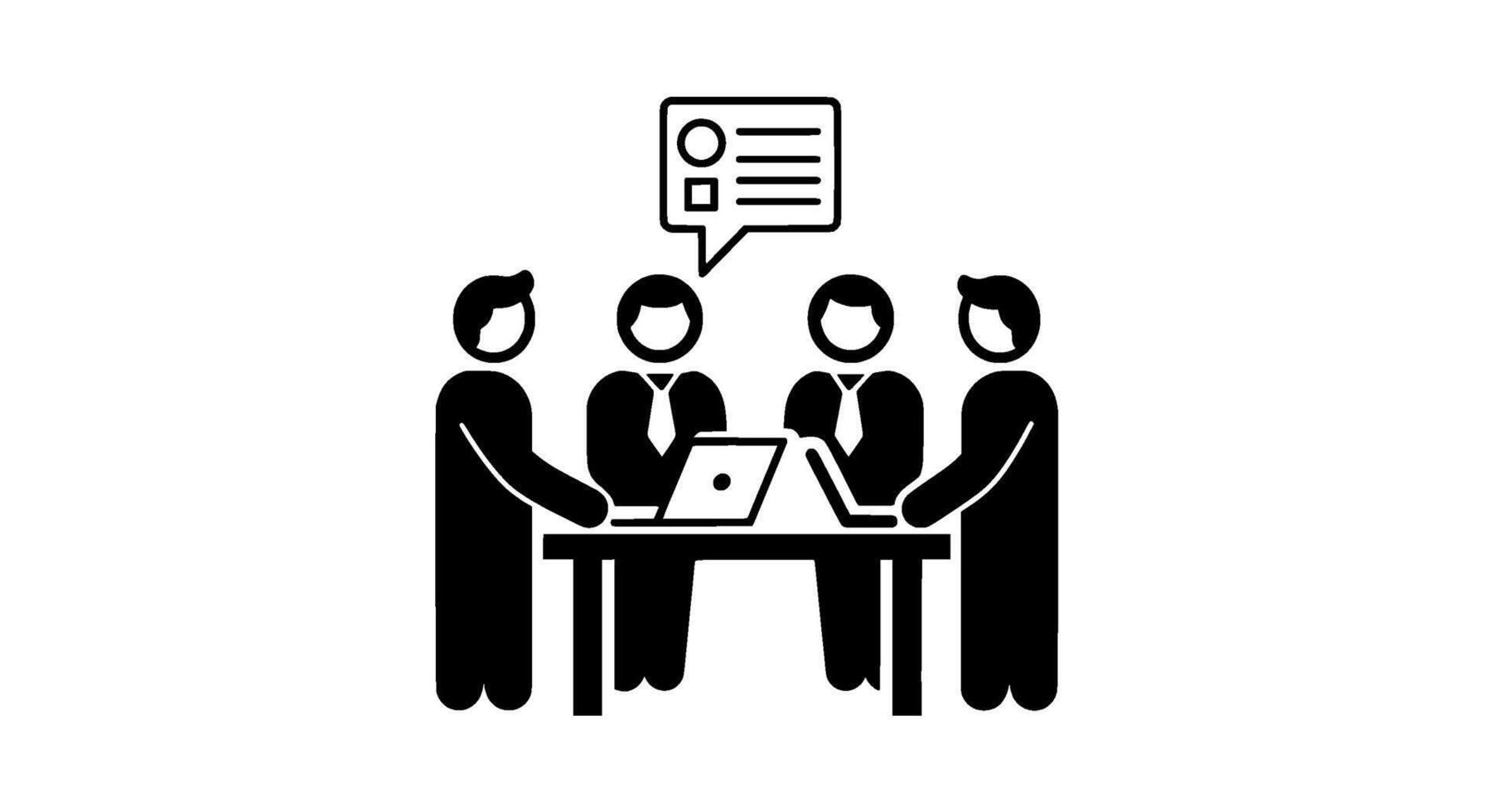 Business Team Meeting IconChecklist Discussion vector