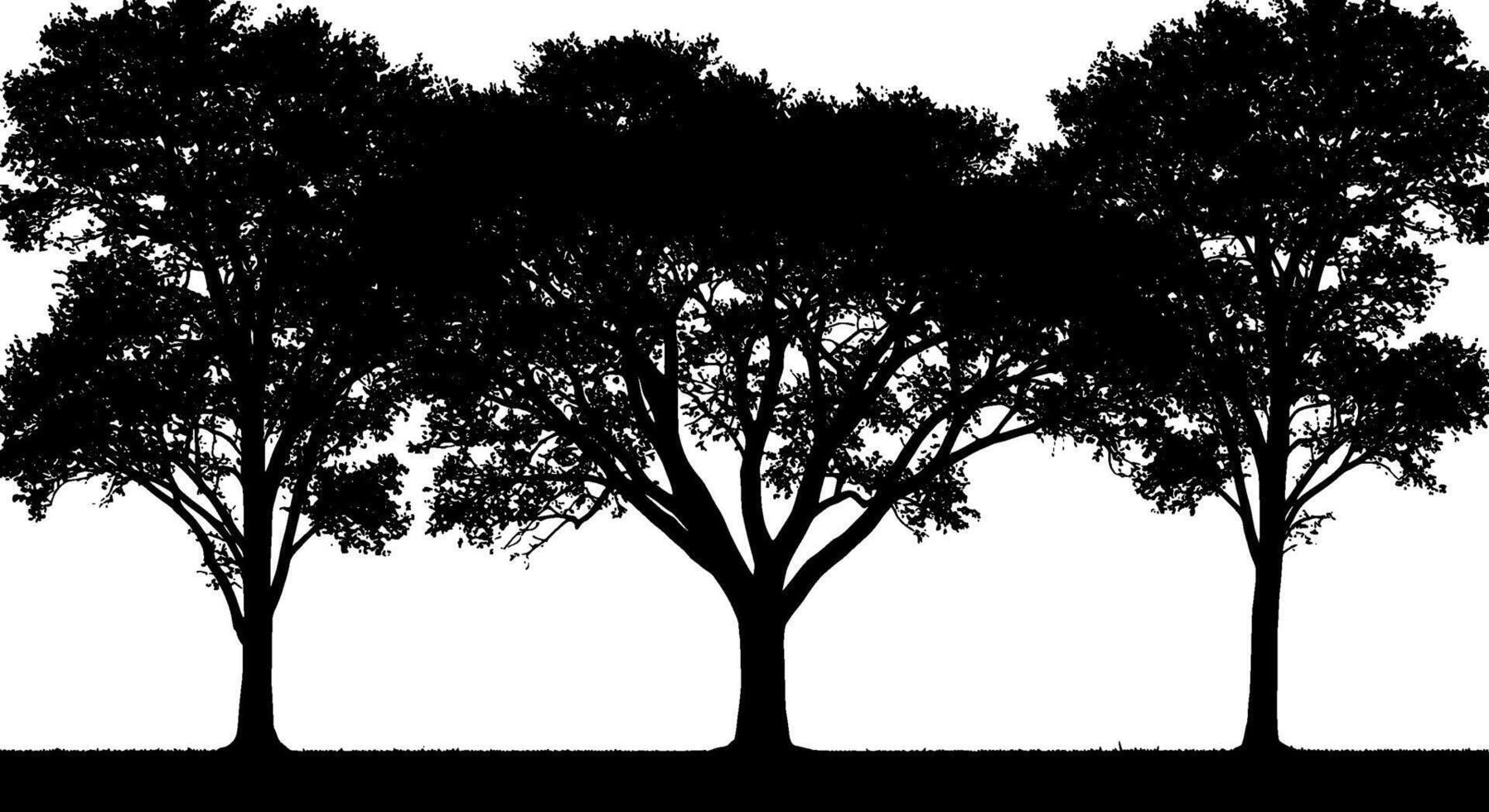 Silhouette Trio Tree vector