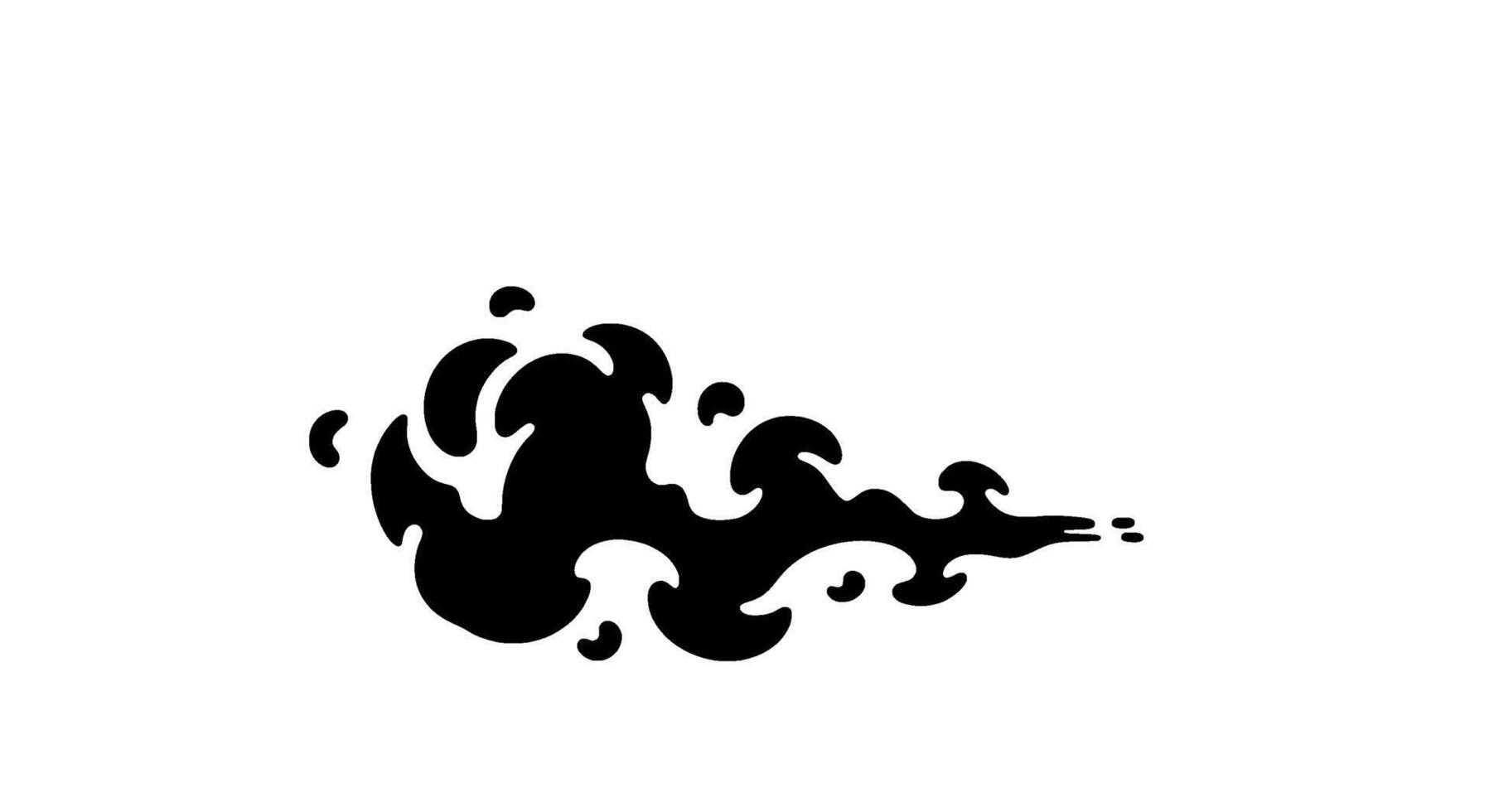 Abstract Black Ink Splash Burst vector