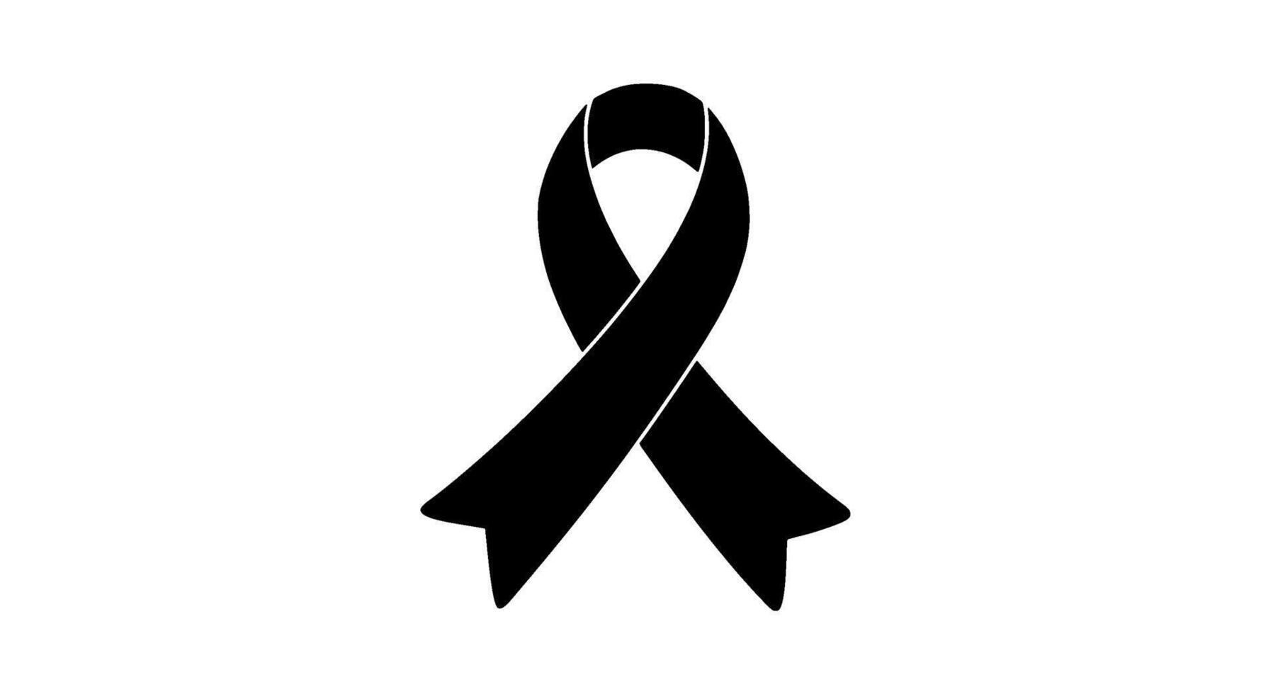 Black Awareness Ribbon Icon vector