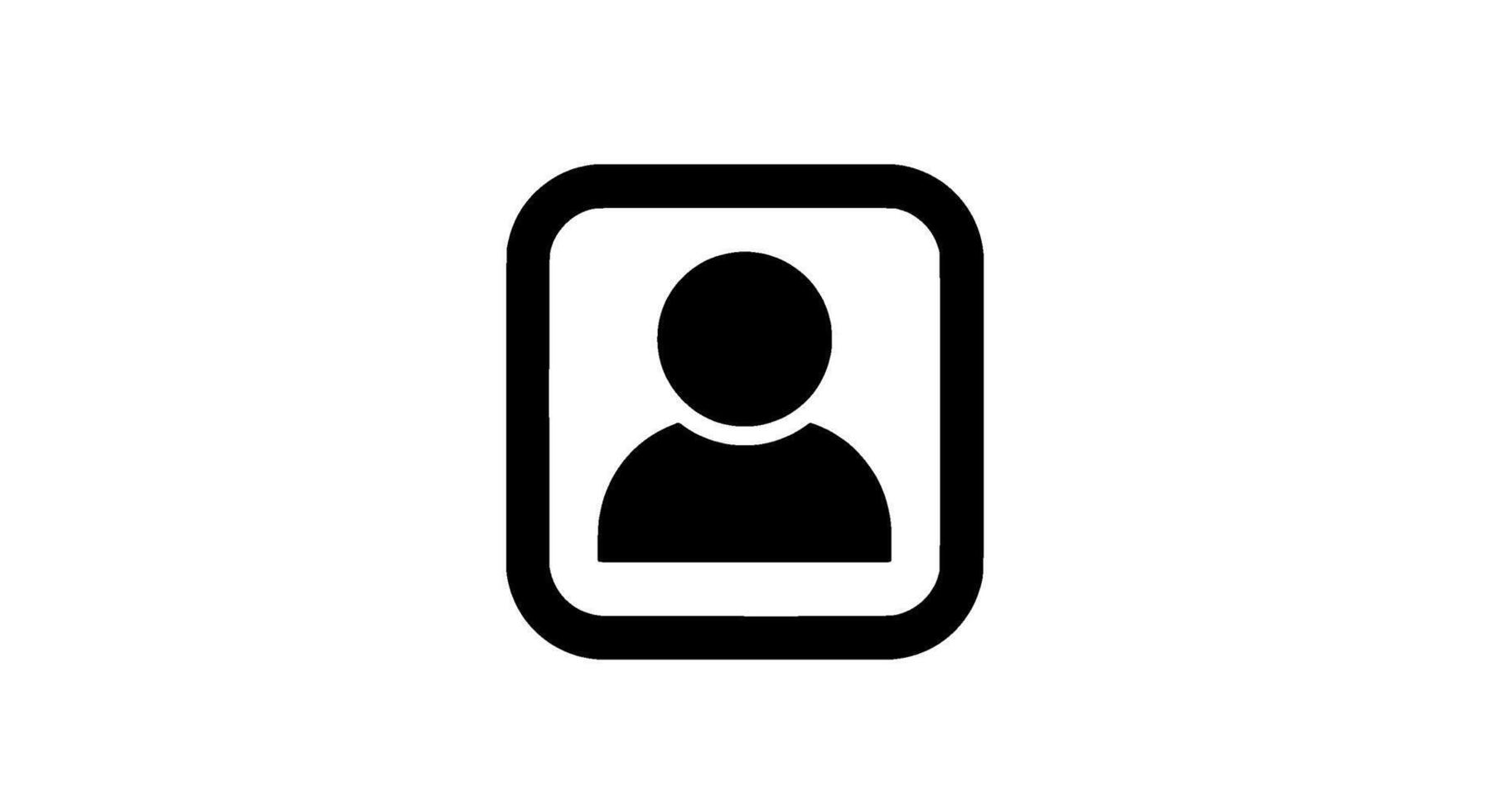 Rounded Rectangle Profile Icon vector