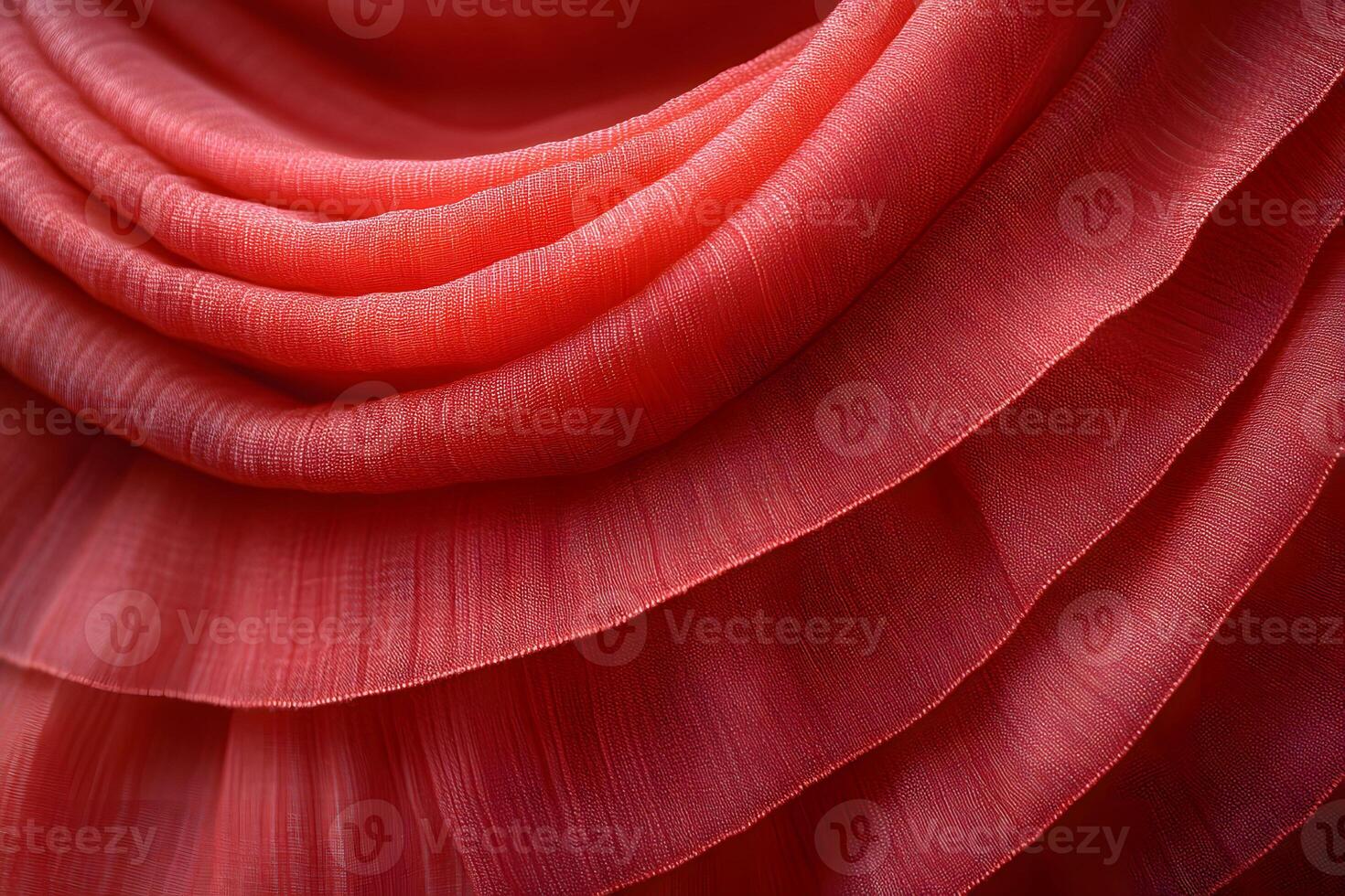 Elegant Red Fabric Swirls for Design and Fashion Concepts photo