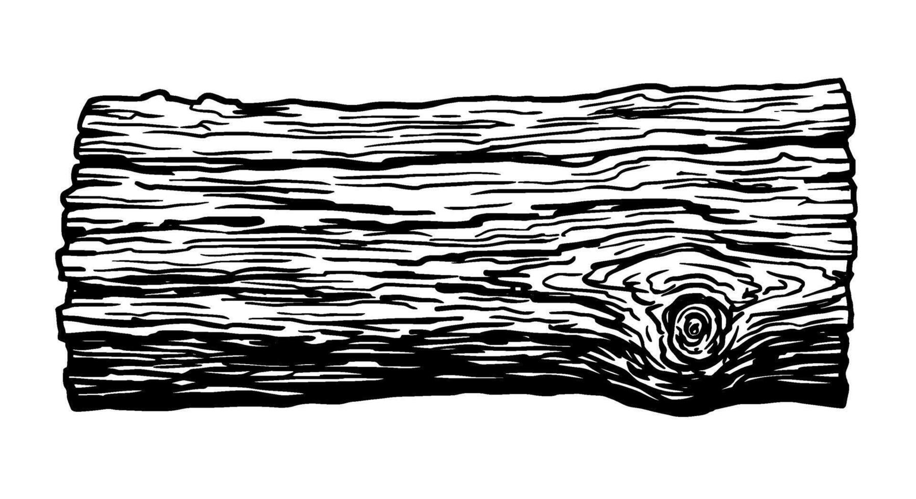 Hand-drawn Black and White Wood Grain Texture vector