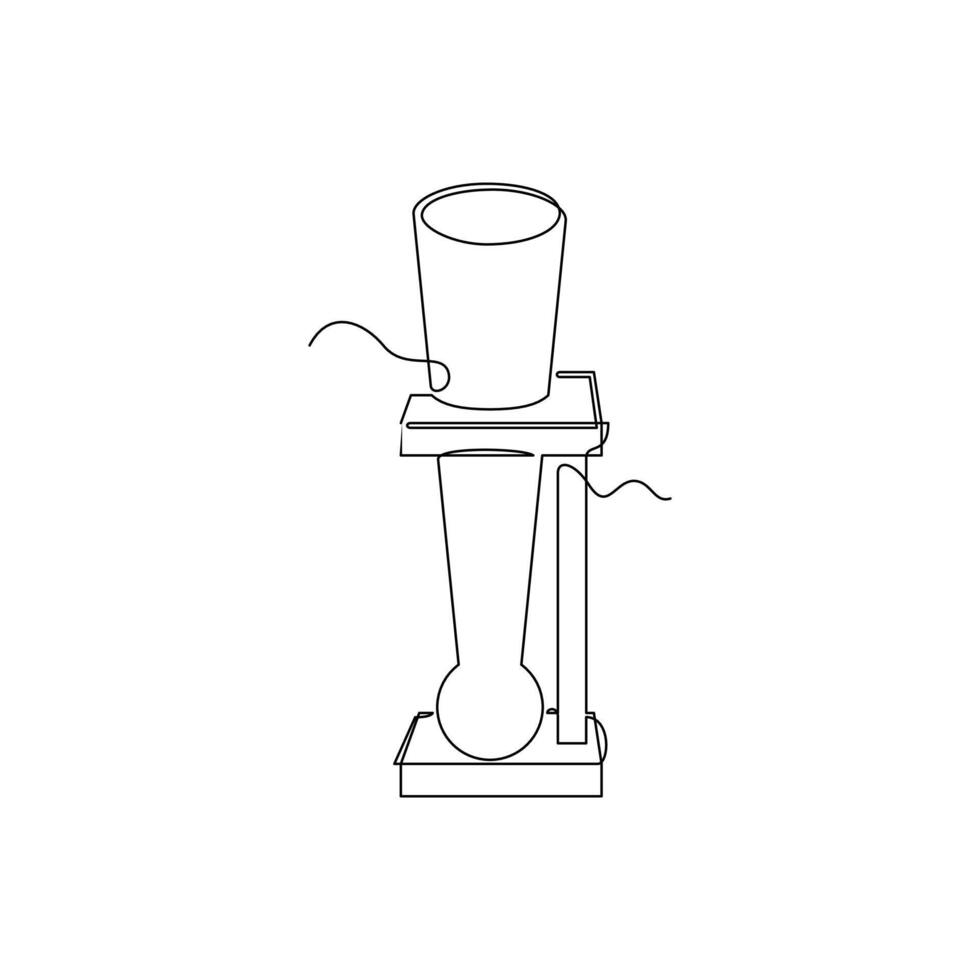one line art Yard Glass illustration. line art, one continuous line, simple, hand drawn and sketch style. for icons, symbols, signs or logos vector