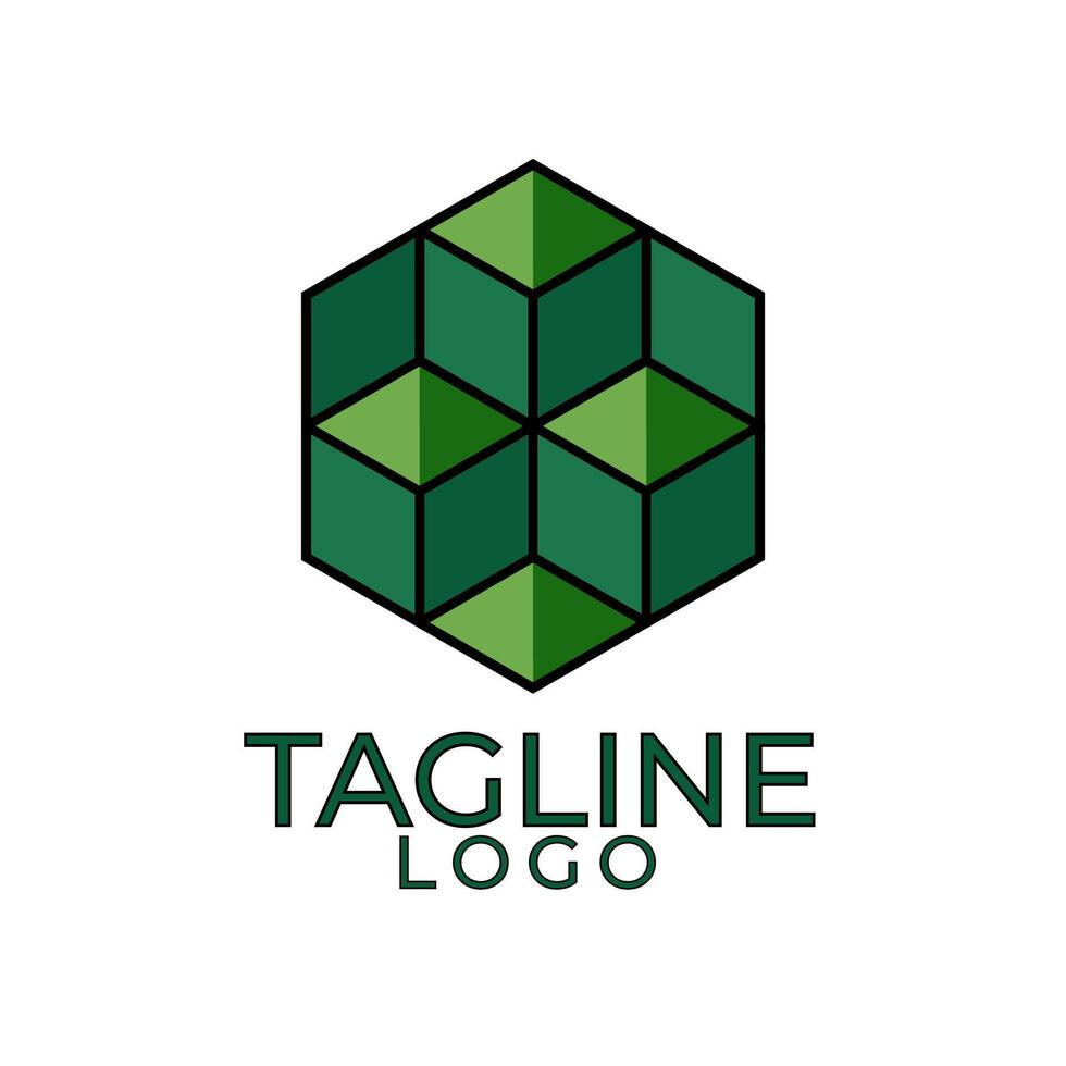 Modern Geometric Hexagon Logo,Abstract Cube Shape for Tech and Business Branding vector